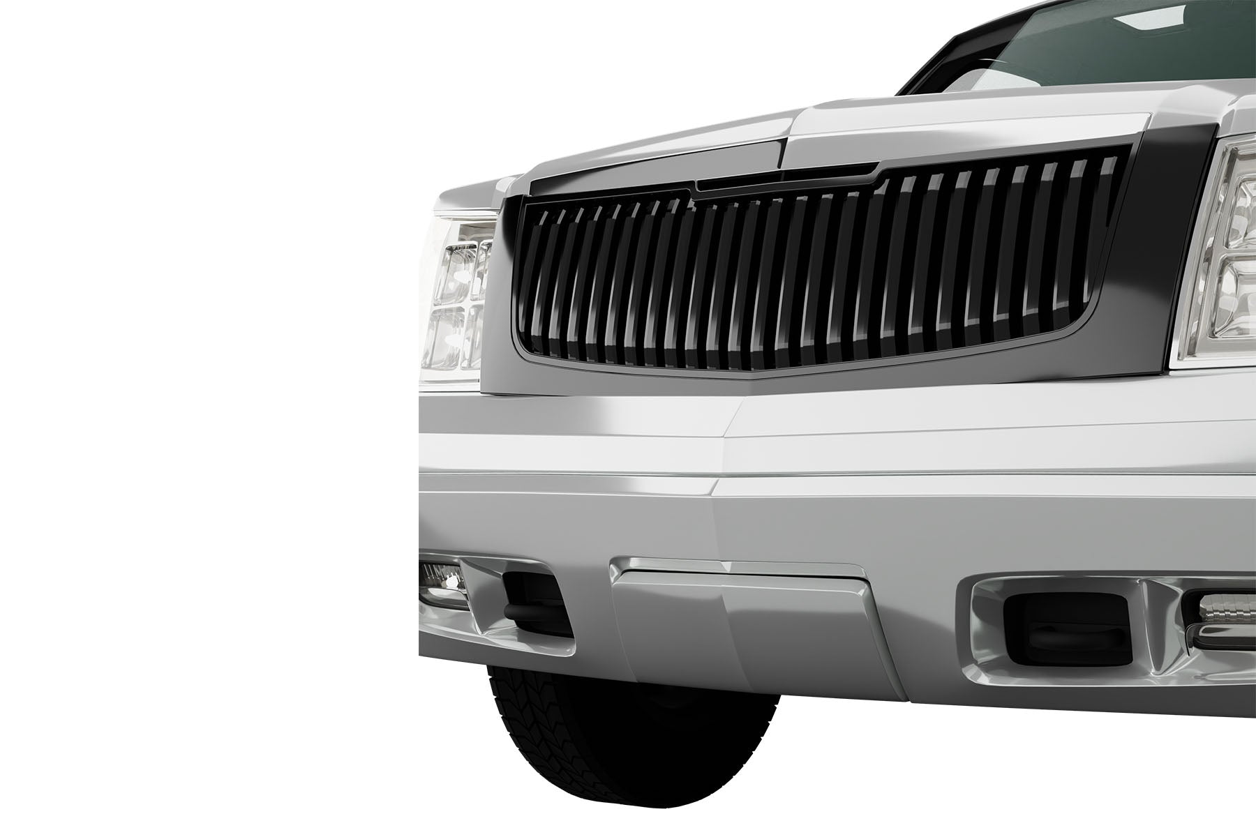 Premium ABS Gloss Black Vertical Grille for Cadillac Escalade 2002-2006 | Direct Fit & UV-Resistant