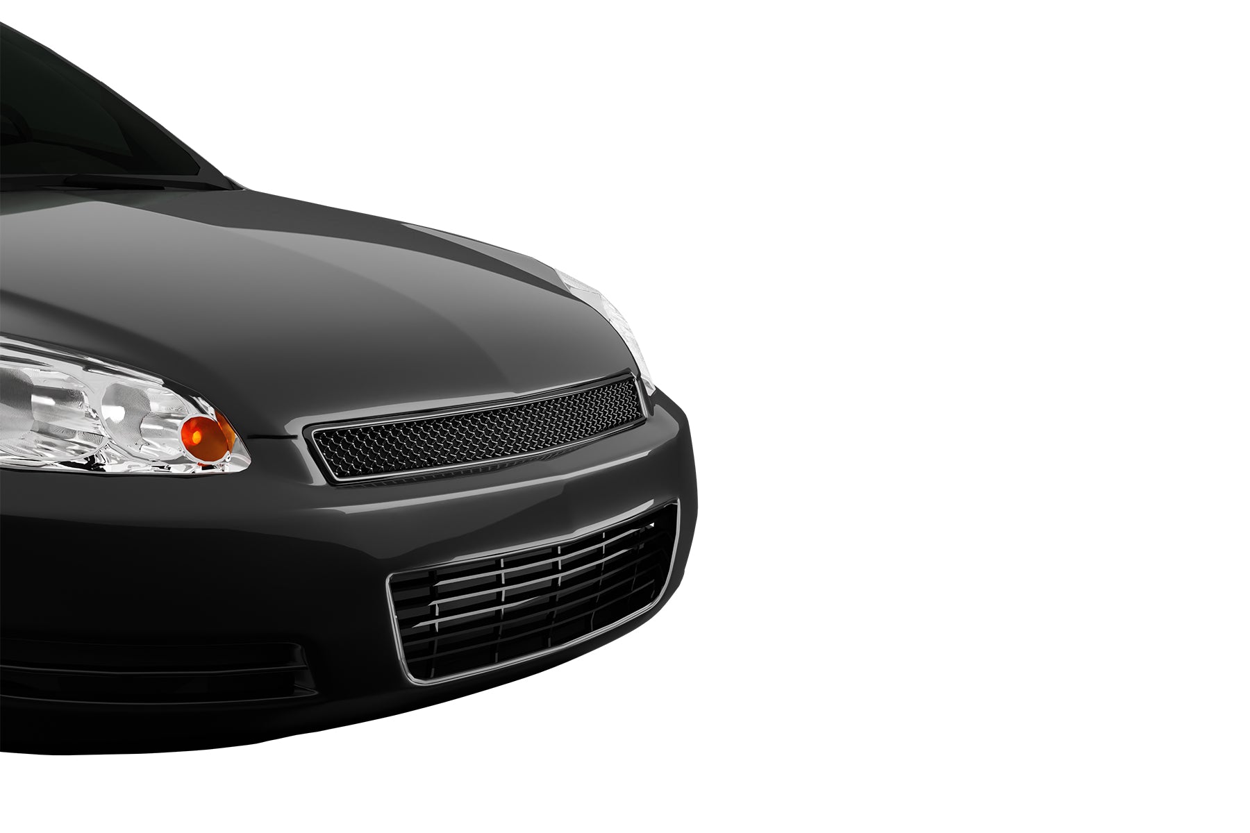 Premium ABS Glossy Black Sport Mesh Grille for Chevrolet Impala 2006-2016 | Direct Fit & UV-Resistant