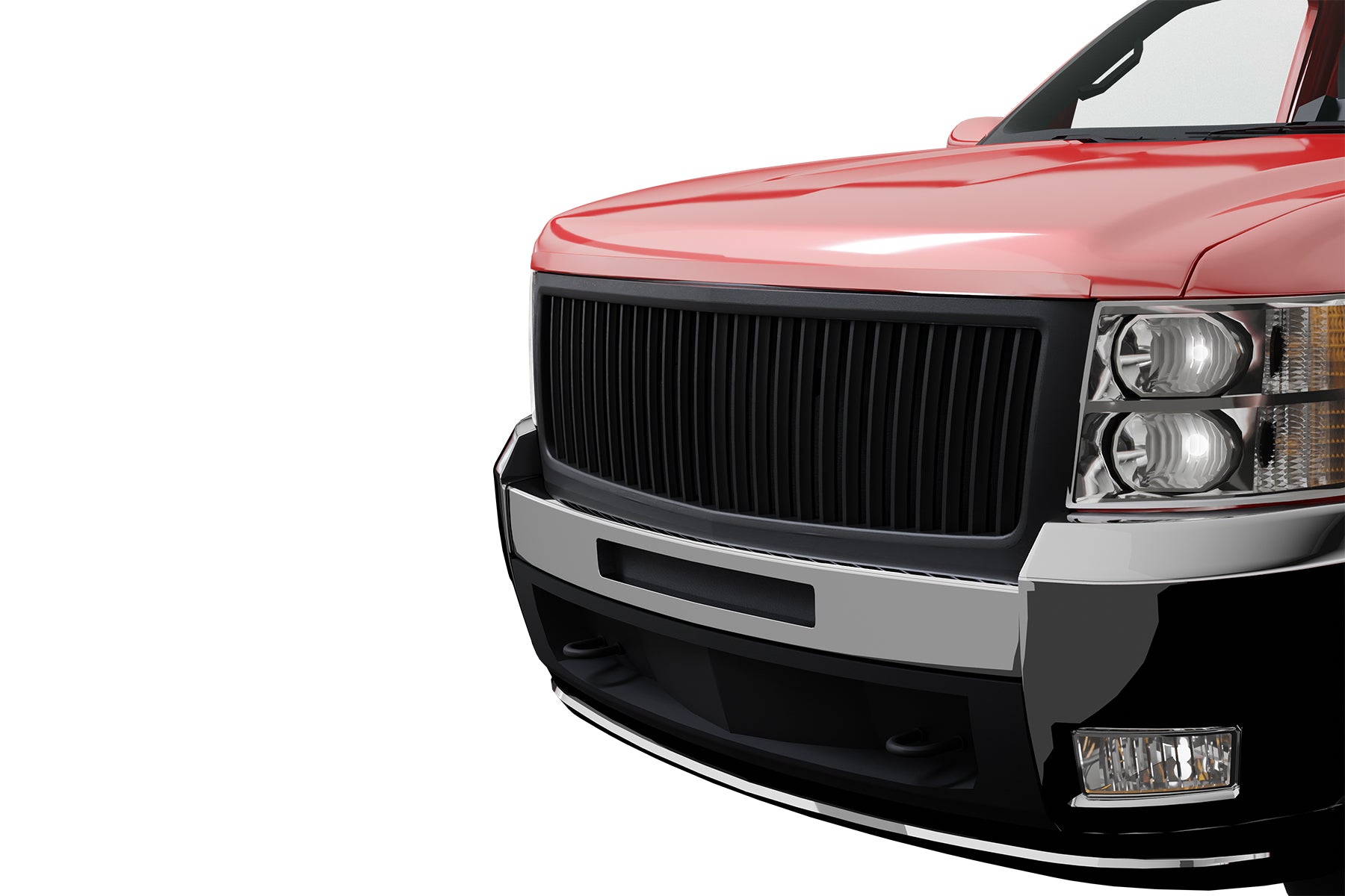 Premium ABS Matte Black Vertical Grille for Chevrolet Silverado 1500 2007-2013 | Direct Fit & UV-Resistant