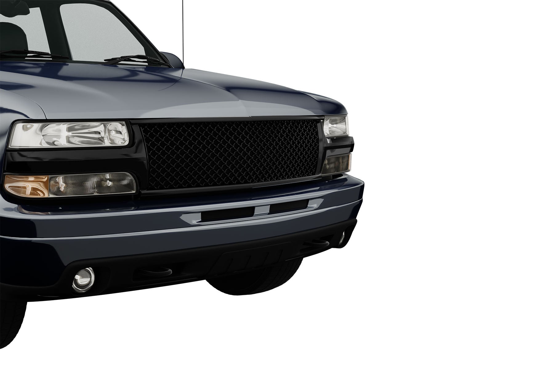 Premium ABS Gloss Black Sport Mesh Grille for Chevrolet Silverado 1500 / 2500 & Tahoe / Suburban 1999-2006 | Direct Fit & UV-Resistant
