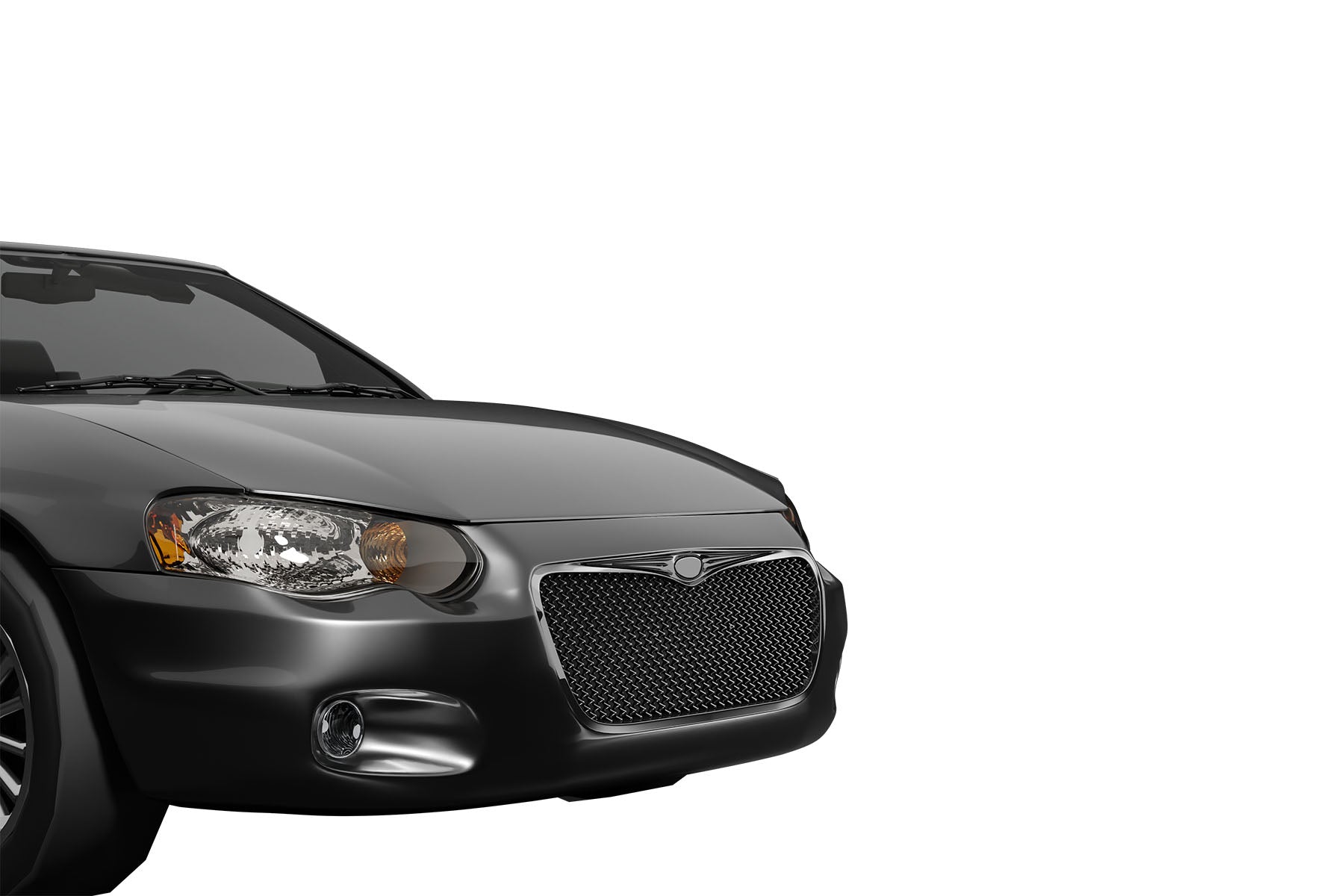 Premium ABS Gloss Black Sport Mesh Grille for Chrysler Sebring 2004-2006 | Direct Fit & UV-Resistant