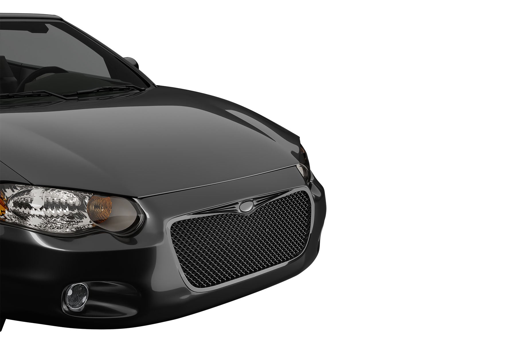 Premium ABS Gloss Black Sport Mesh Grille for Chrysler Sebring 2004-2006 | Direct Fit & UV-Resistant