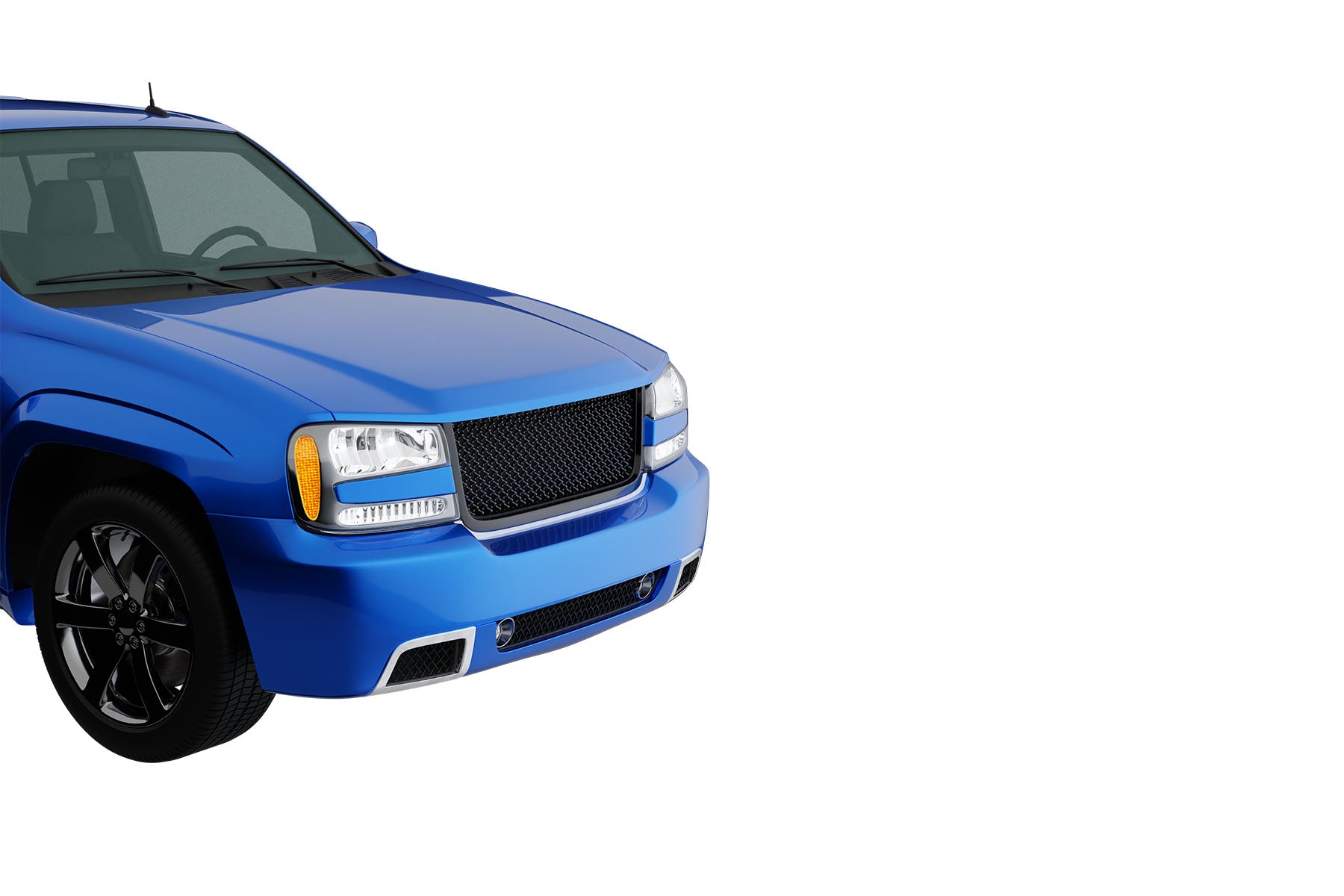 Premium ABS Gloss Black Sport Mesh Grille for Chevrolet Trailblazer 2006-2009 | Direct Fit & UV-Resistant