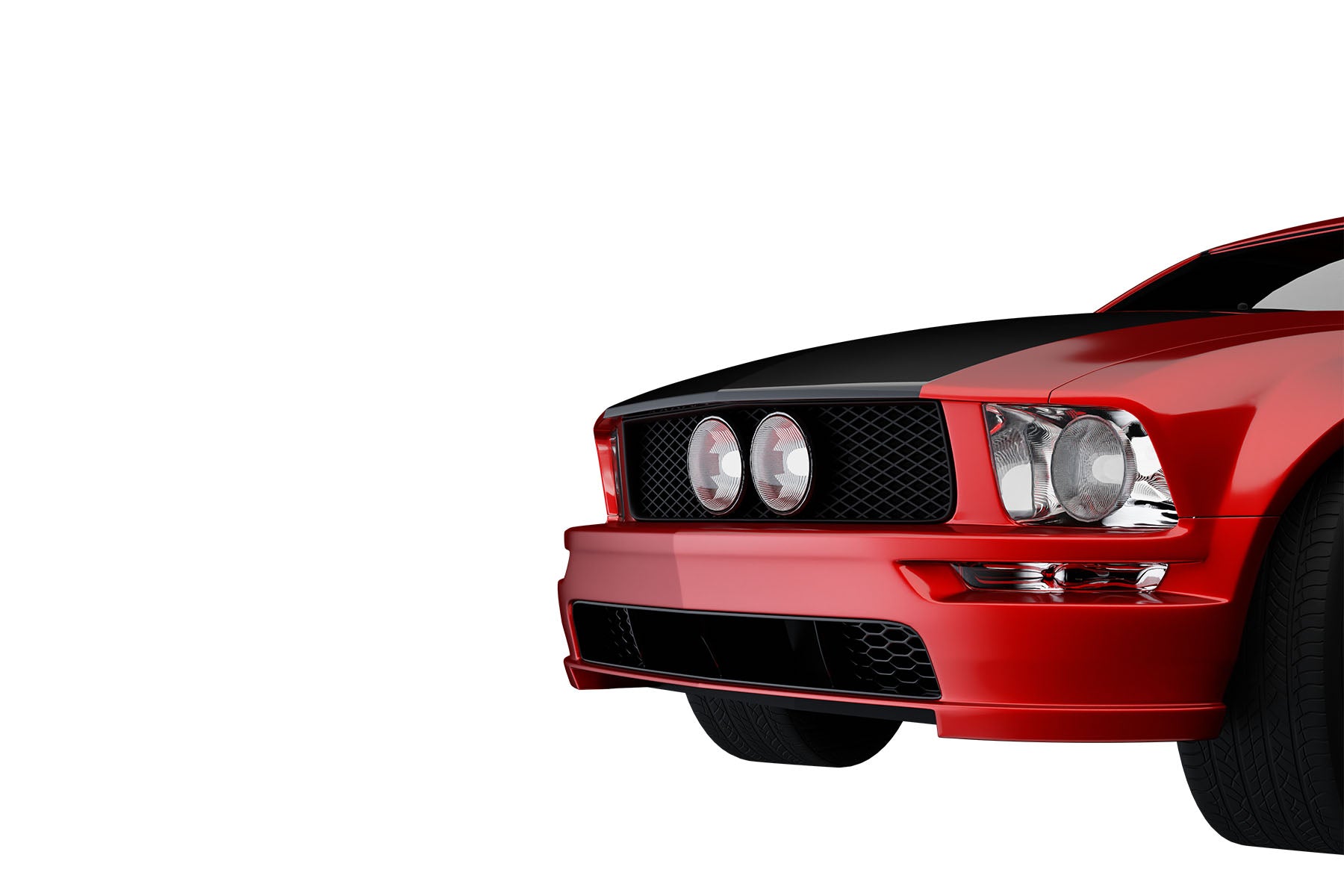 Premium ABS Matte Black Sport Mesh Grille for Ford Mustang GT 2005-2009 | Direct Fit & LED-Ready