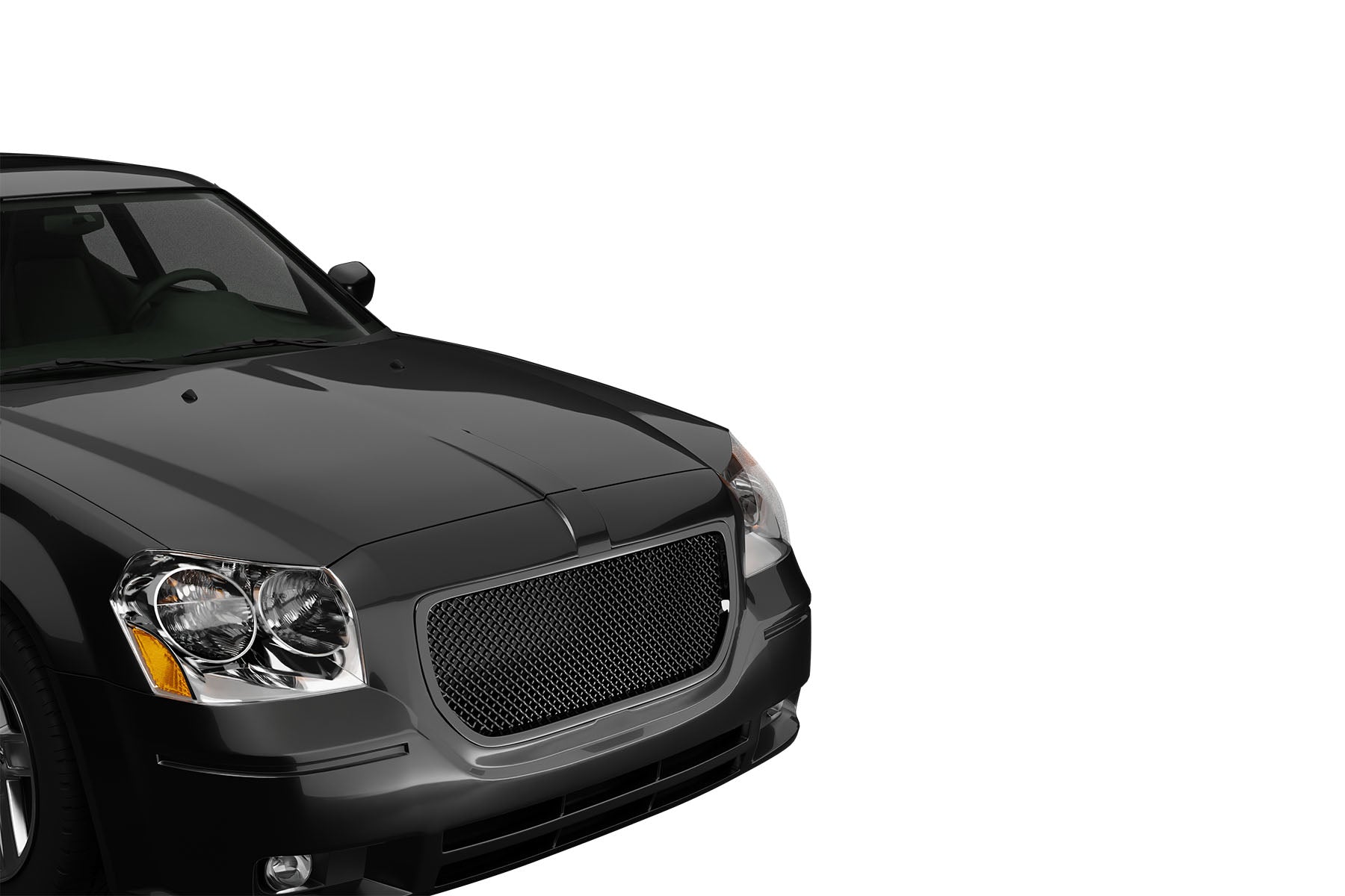 Premium ABS Gloss Black Sport Mesh Grille for Dodge Magnum 2005-2007 | Direct Fit & UV-Resistant