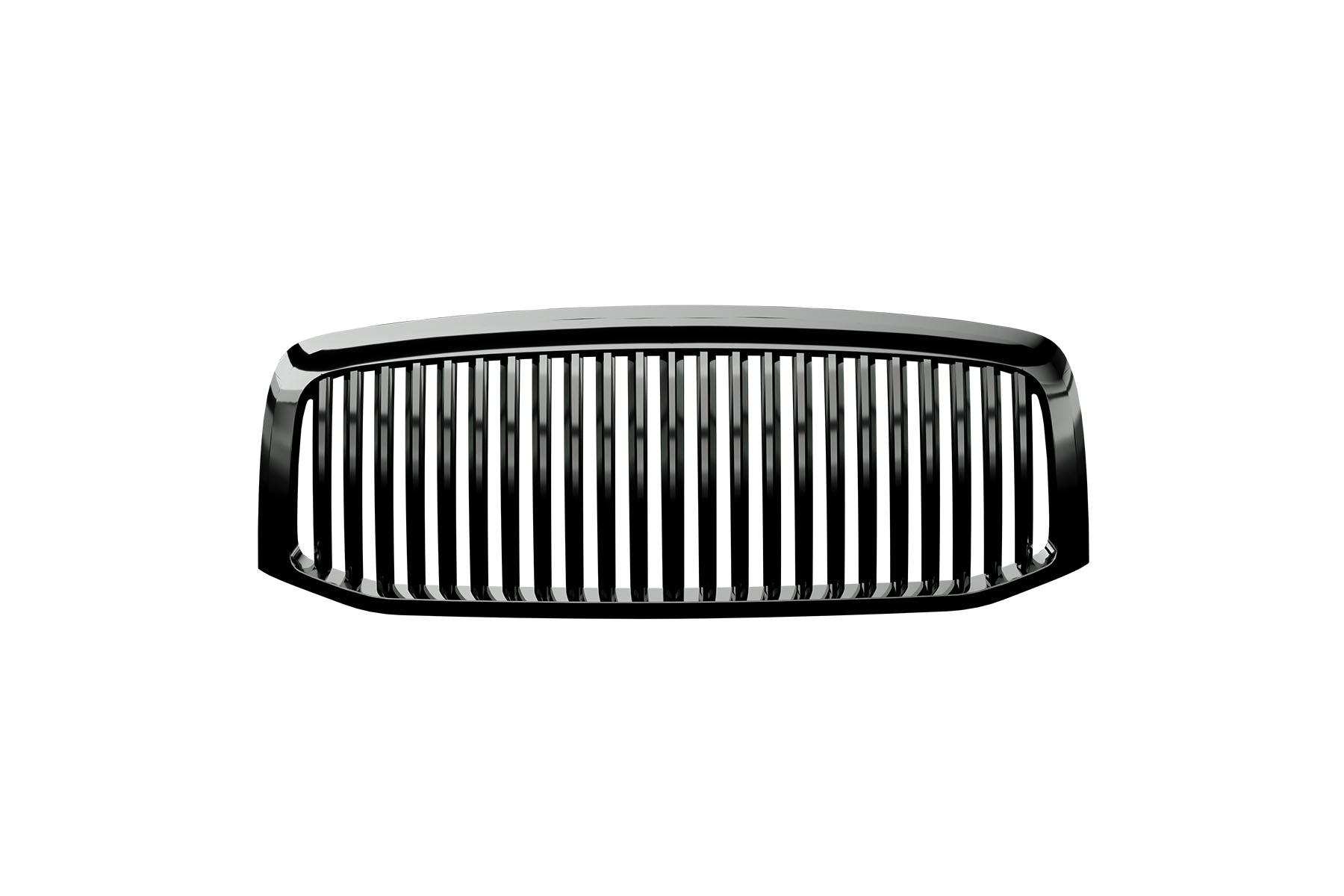Premium ABS Gloss Black Vertical Grille for Dodge Ram 2006-2009 | Direct Fit & UV-Resistant