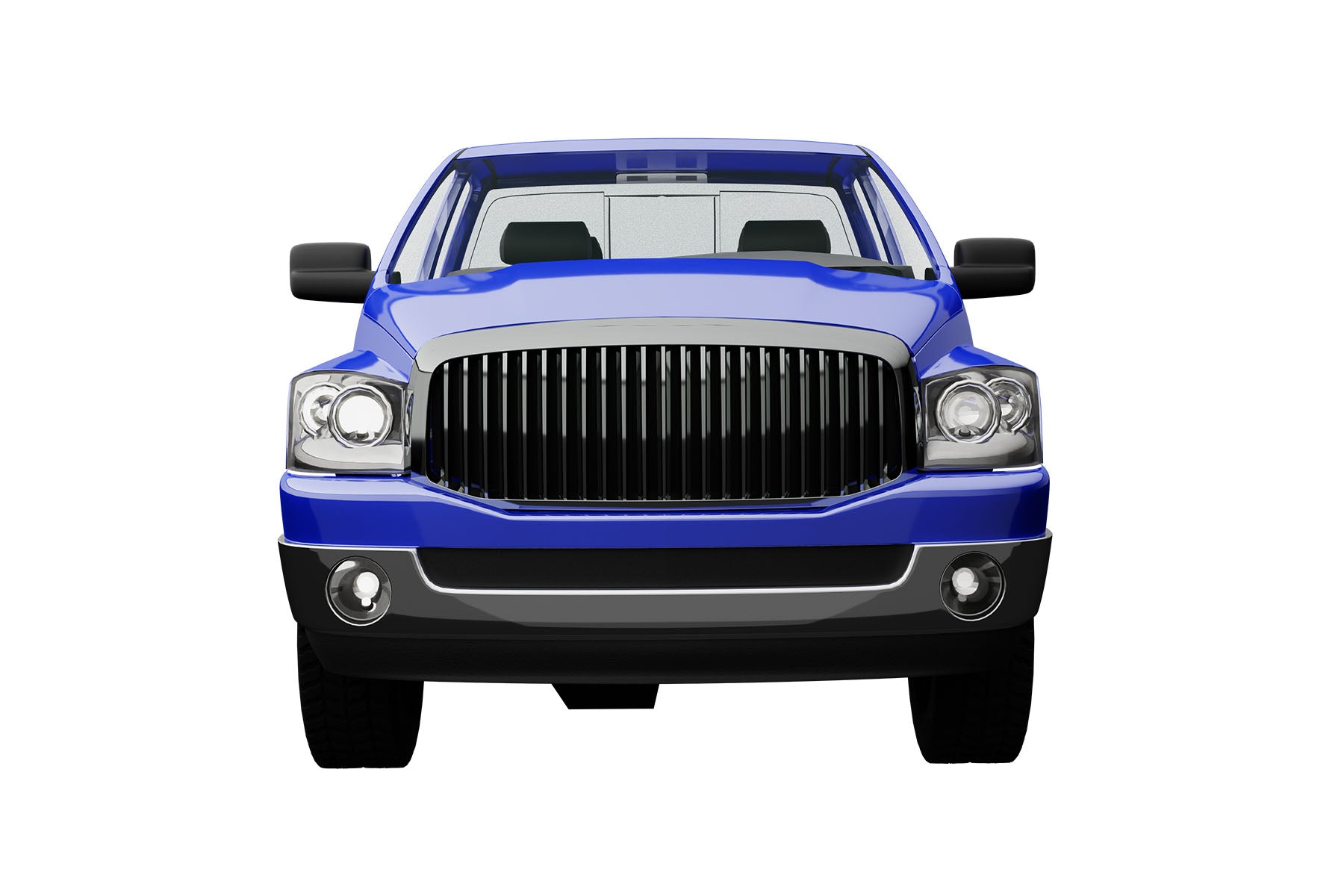 Premium ABS Gloss Black Vertical Grille for Dodge Ram 2006-2009 | Direct Fit & UV-Resistant