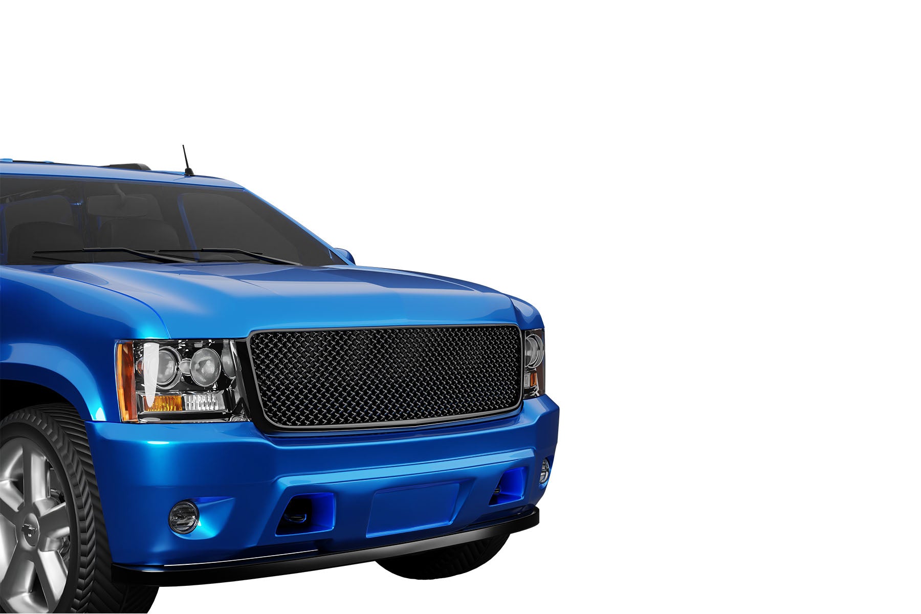 Premium ABS Gloss Black Sport Mesh Grille for Chevrolet Tahoe/Suburban/Avalanche 2007-2014 | Direct Fit & UV-Resistant