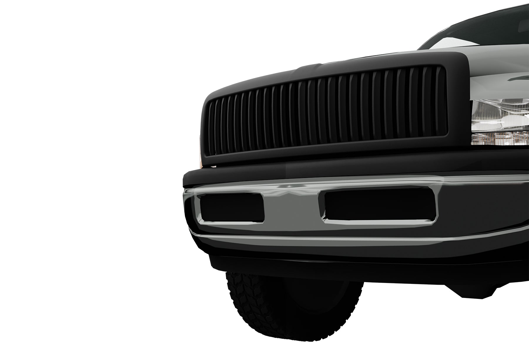 Premium ABS Matte Black Vertical Grille for Dodge Ram 1994-2002 | Direct Fit & UV-Resistant