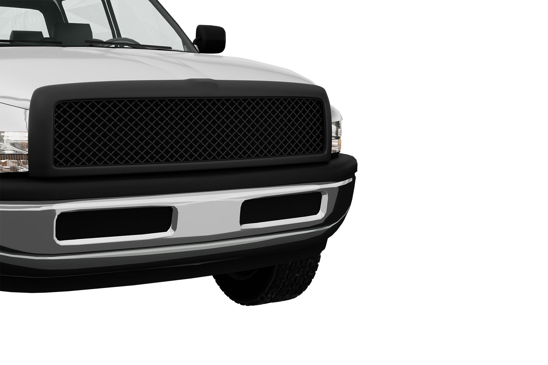 Premium ABS Matte Black Sport Mesh Grille for Dodge Ram 1500/2500/3500 1994-2002 | Direct Fit & UV-Resistant