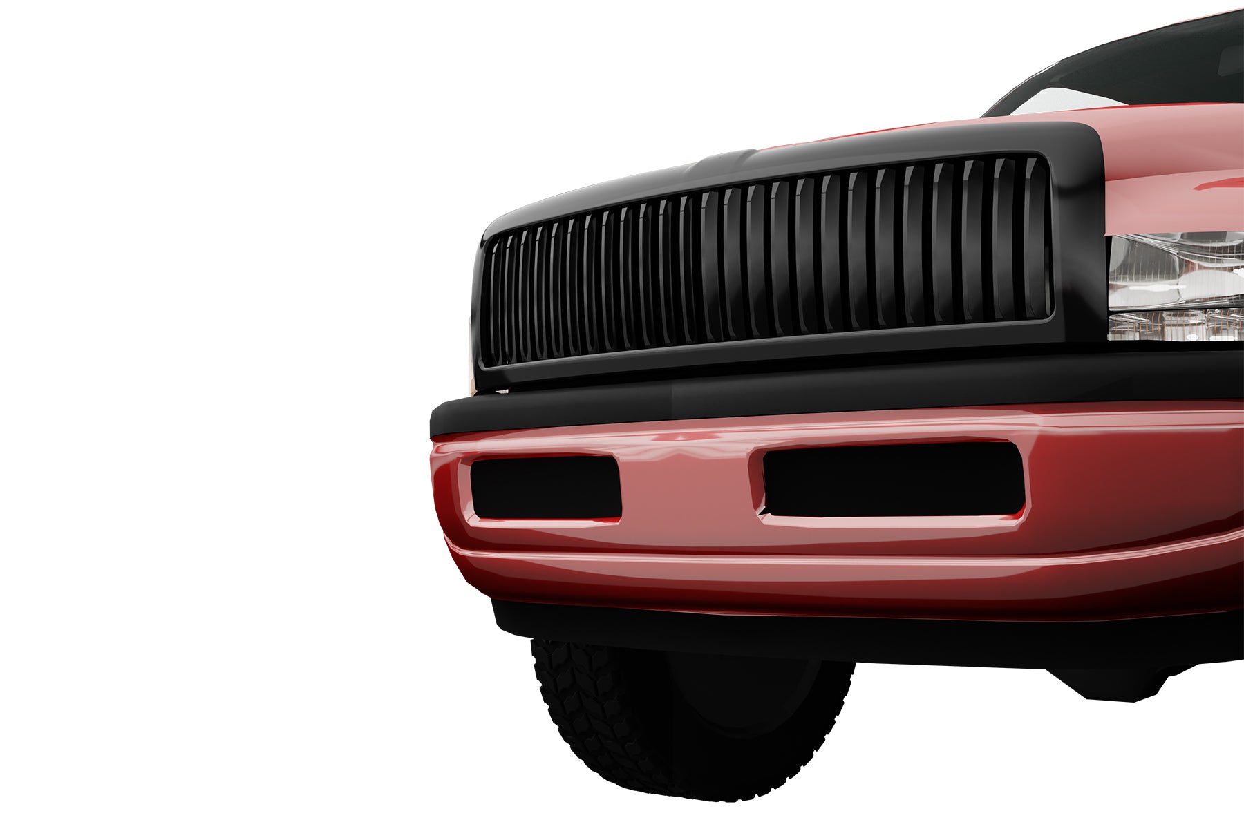 Premium ABS Gloss Black Vertical Grille for Dodge Ram 1994-2002 | Direct Fit & UV-Resistant