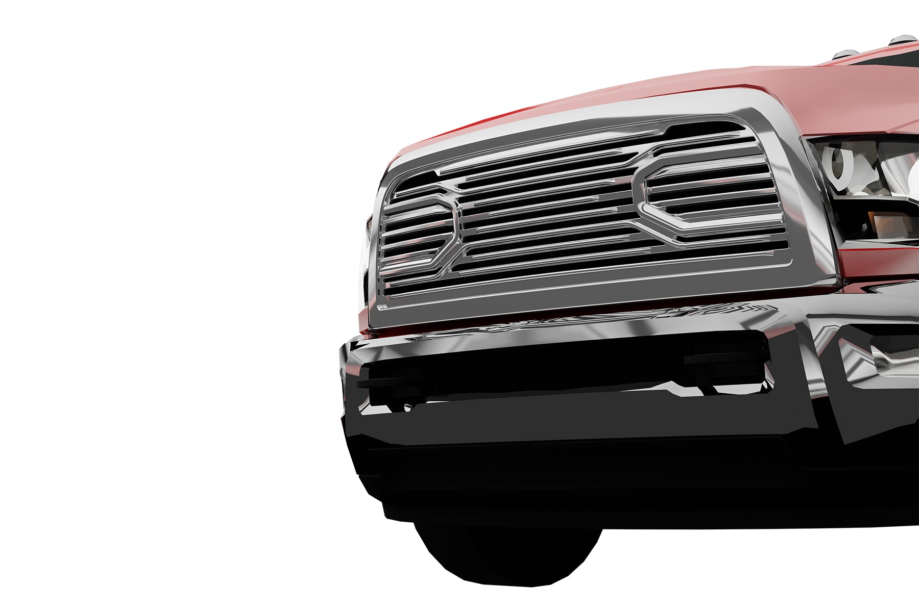 Premium ABS Chrome Big Horn Style Grille for 2010-2018 Dodge Ram 2500/3500/4500/5500 | Direct Fit & UV-Resistant