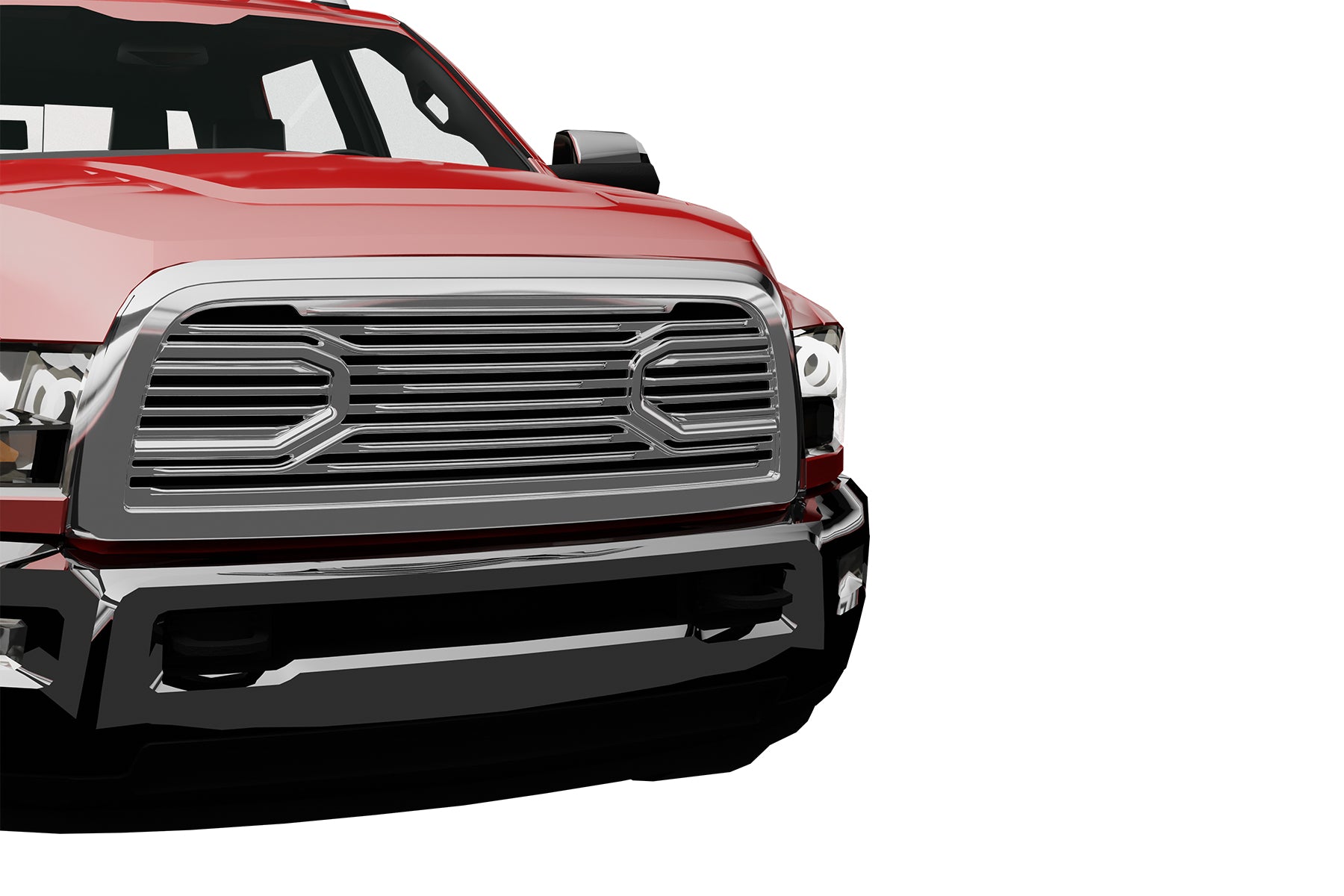 Premium ABS Chrome Big Horn Style Grille for 2010-2018 Dodge Ram 2500/3500/4500/5500 | Direct Fit & UV-Resistant