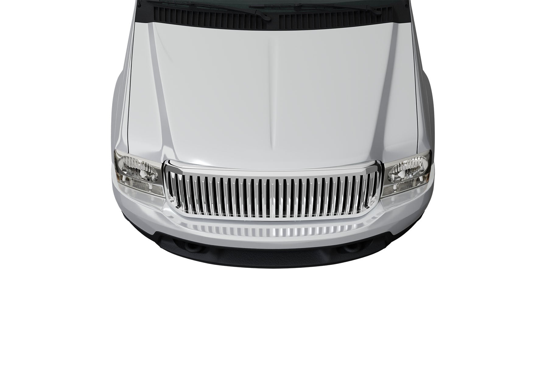 Premium ABS Chrome Vertical Front Hood Bumper Grille for Ford F-250 Super Duty / Excursion 1999-2004 | Direct Fit & UV-Resistant