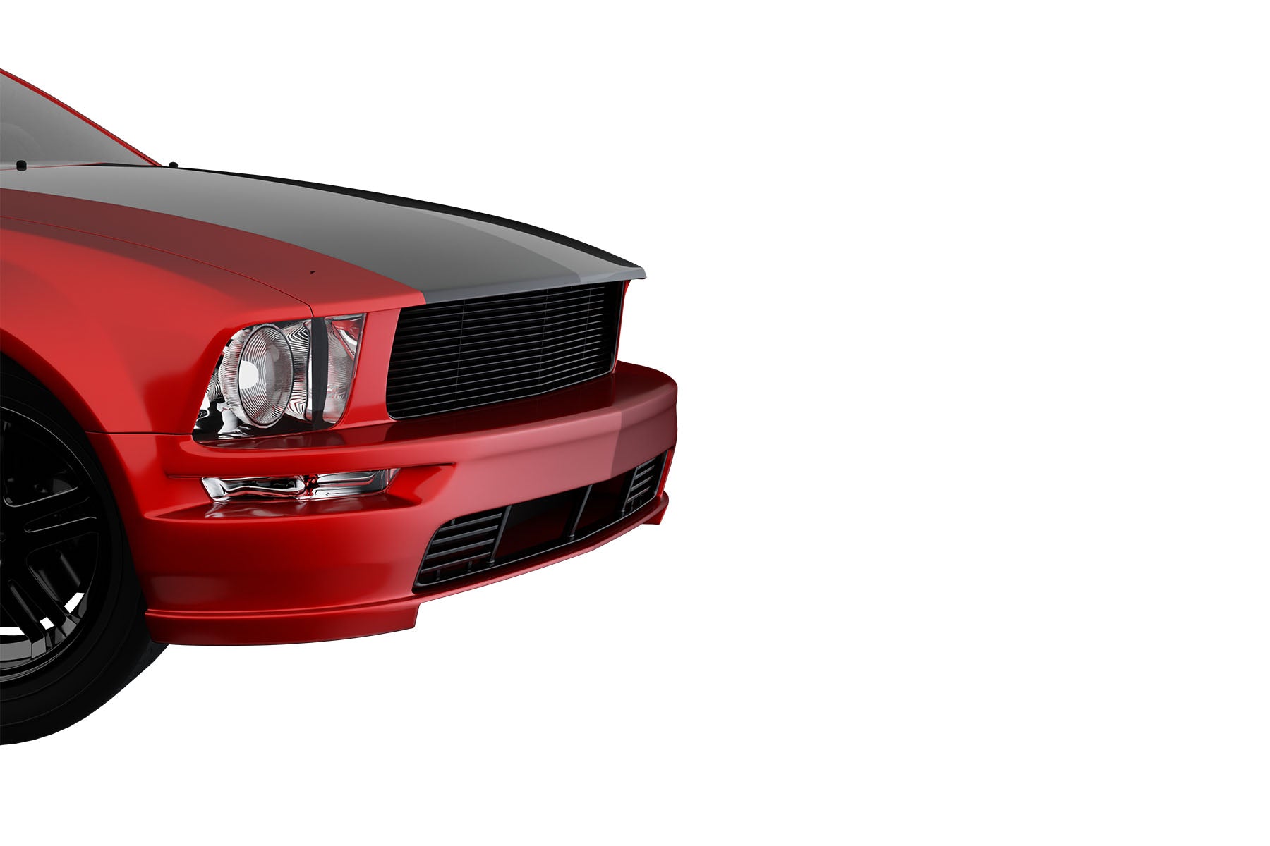 Premium ABS Gloss Black Sport Mesh Grille for Ford Mustang 2005-2009 | Direct Fit & UV-Resistant