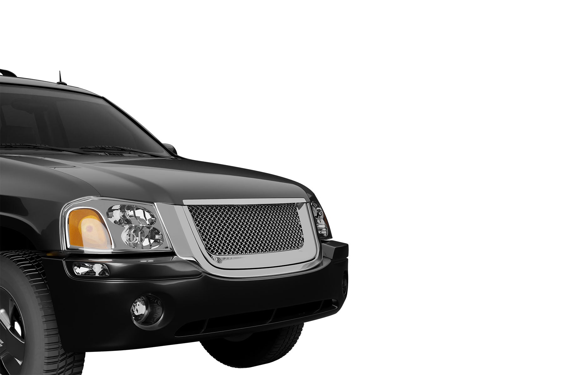 Premium ABS Chrome Sport Mesh Grille for 2002-2008 GMC Envoy | Direct Fit & UV-Resistant