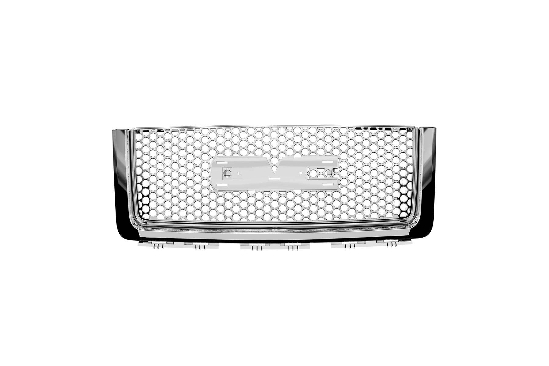 Premium ABS Chrome Round Hole Mesh Grille for GMC Sierra 1500 2007-2013 | Direct Fit & Emblem-Ready