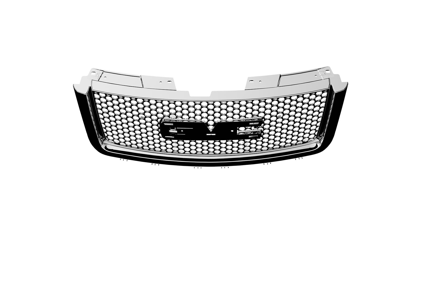 Premium ABS Chrome Round Hole Mesh Grille for GMC Sierra 1500 2007-2013 | Direct Fit & Emblem-Ready
