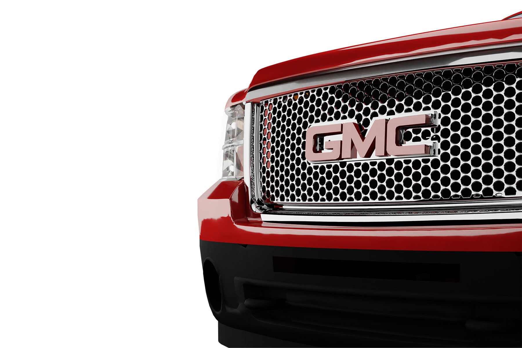 Premium ABS Chrome Round Hole Mesh Grille for GMC Sierra 1500 2007-2013 | Direct Fit & Emblem-Ready