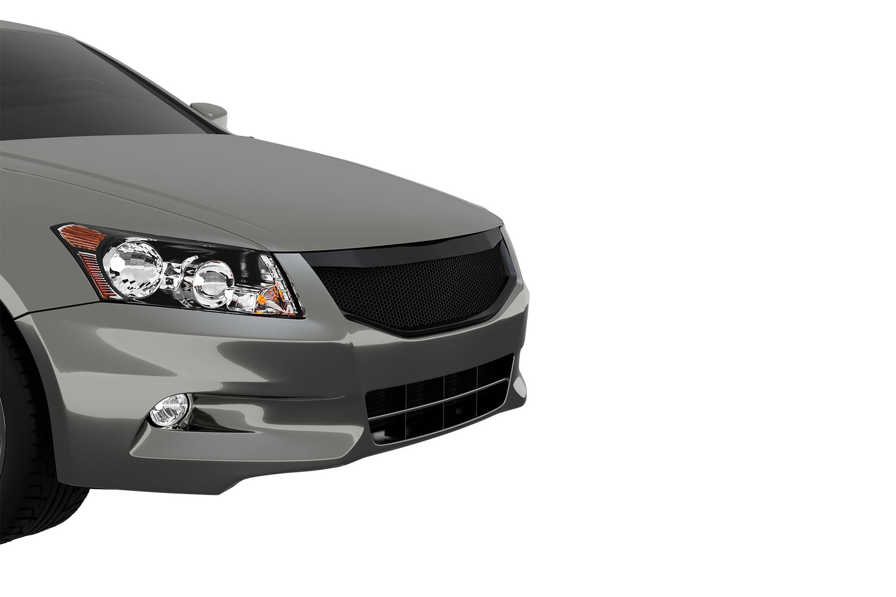 Premium Aluminum Glossy Black Sport Mesh Grille for Honda Accord 2011-2012 | Direct Fit & UV-Resistant