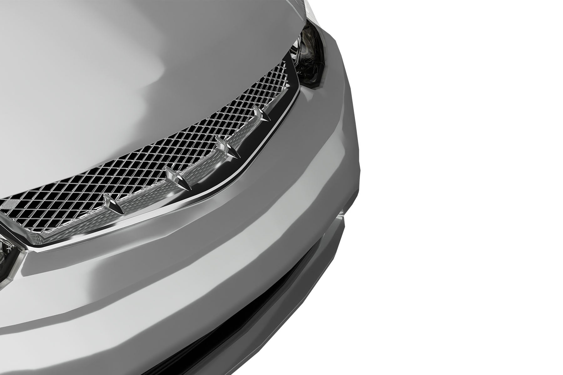 Premium ABS Chrome T-R Mesh Grille for Honda Civic 2006-2008 | Direct Fit & LED-Ready