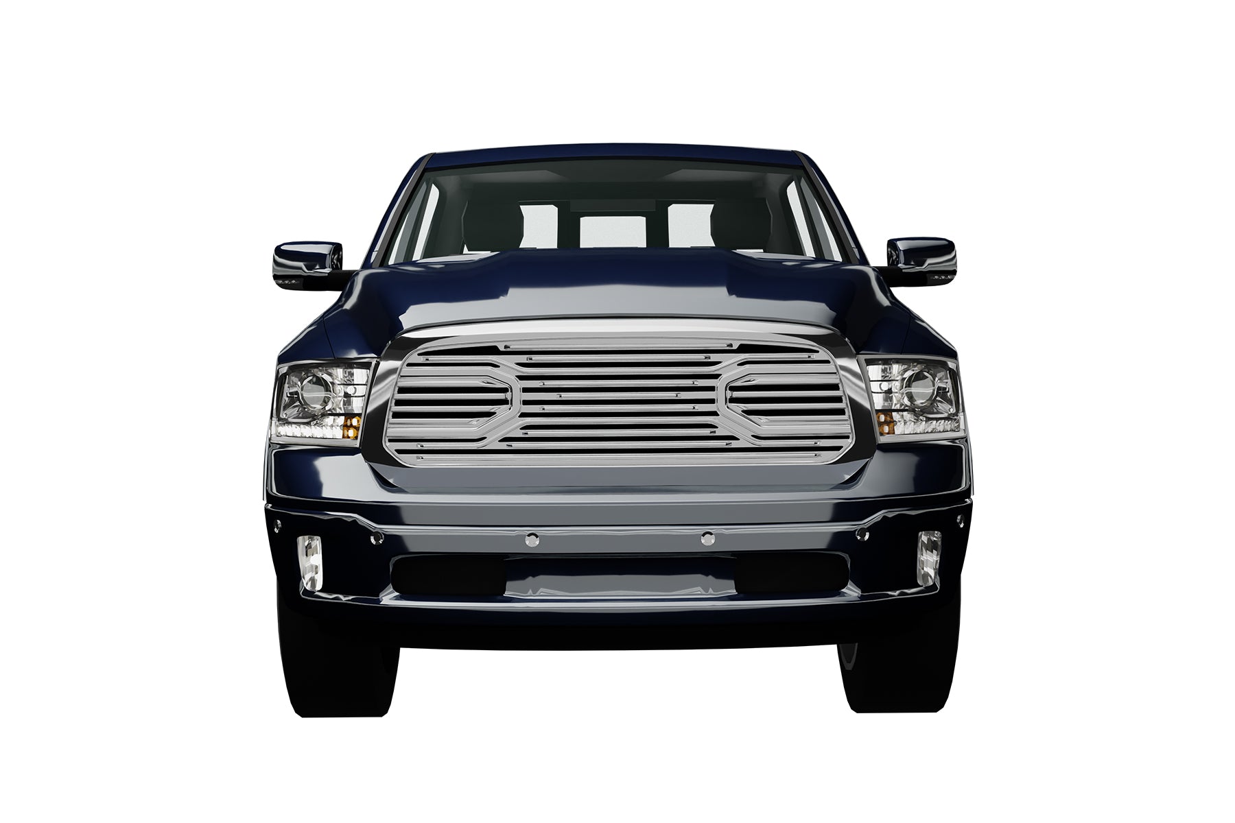 Premium ABS Chrome Big Horn Style Grille for 2013-2018 Dodge Ram 1500 | Direct Fit & UV-Resistant