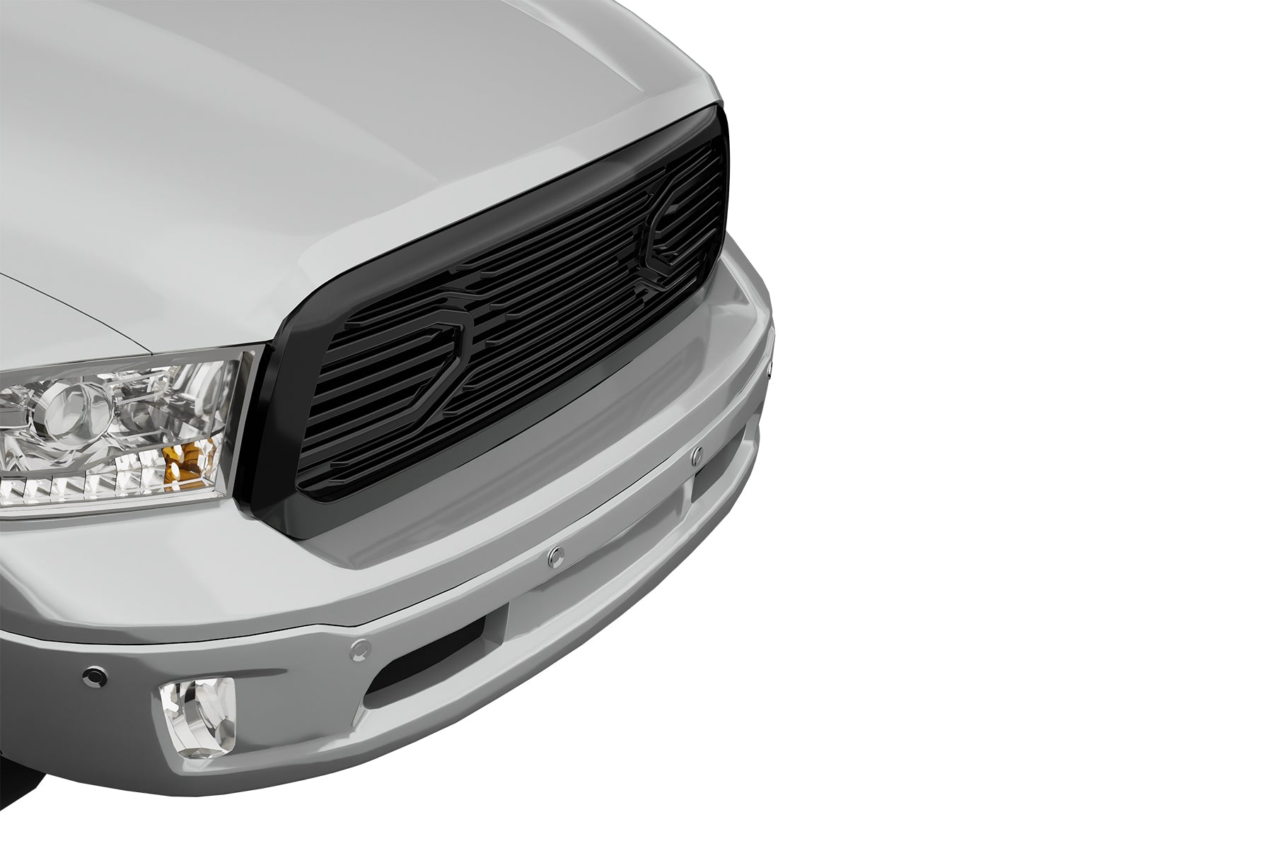 Premium ABS Gloss Black Big Horn Style Grille for 2013-2018 Dodge Ram 1500 | Direct Fit & UV-Resistant