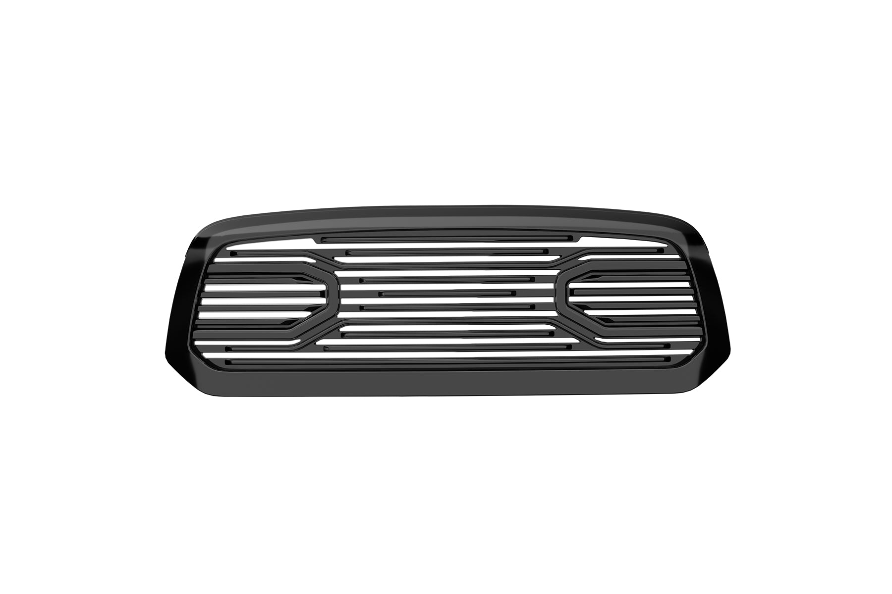 Premium ABS Gloss Black Big Horn Style Grille for 2013-2018 Dodge Ram 1500 | Direct Fit & UV-Resistant