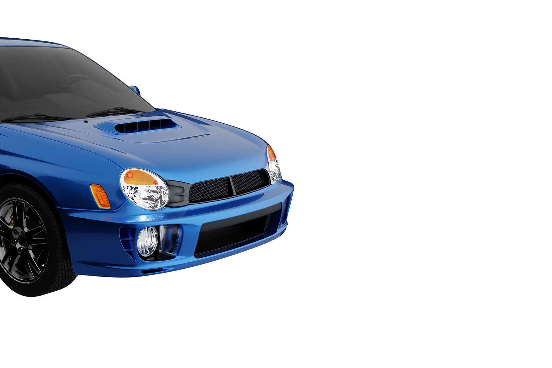Premium Aluminum Gloss Black Mesh Grille for Subaru Impreza WRX 2002-2003 | Direct Fit & LED-Ready