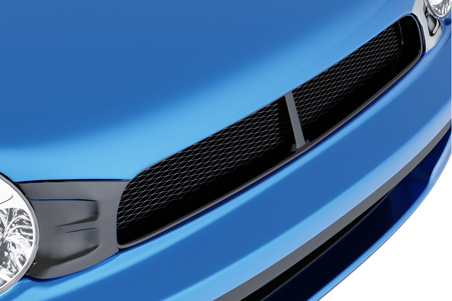 Premium Aluminum Gloss Black Mesh Grille for Subaru Impreza WRX 2002-2003 | Direct Fit & LED-Ready