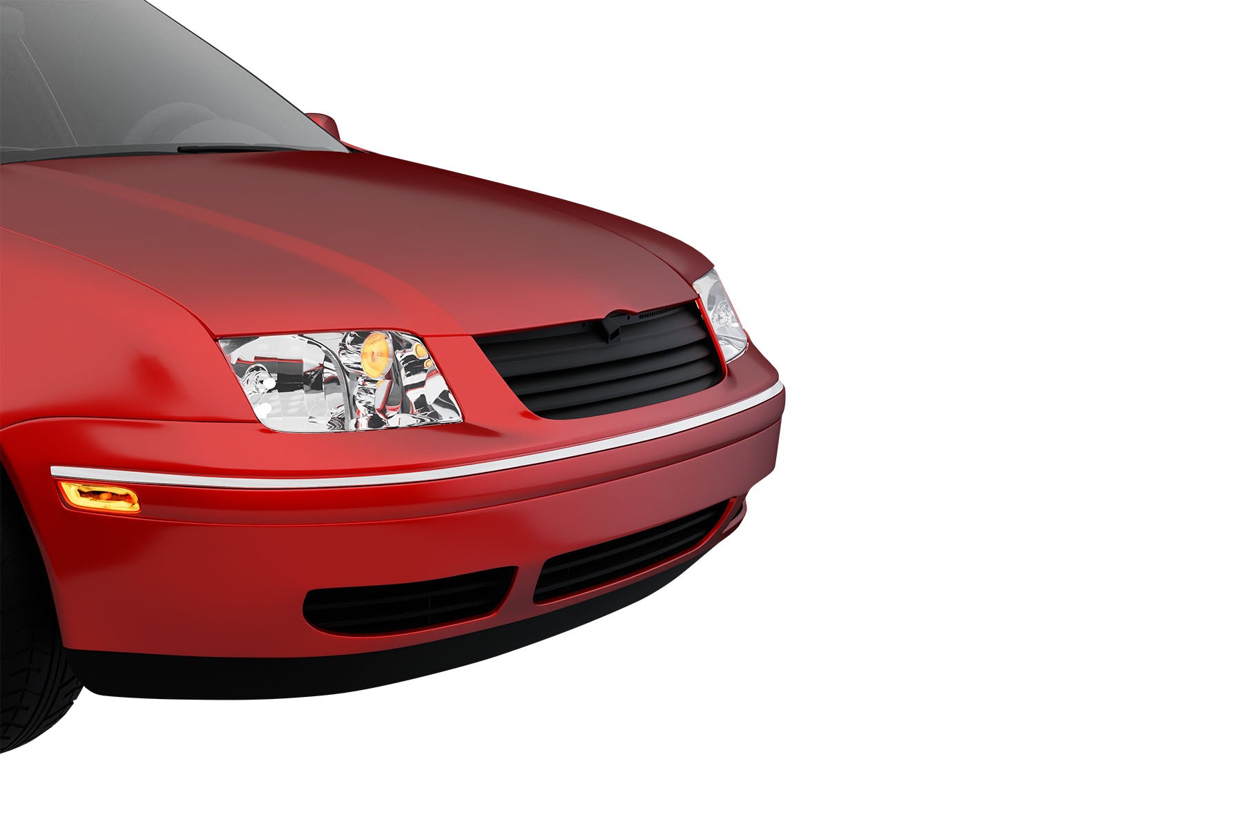 Premium ABS Matte Black Sport Mesh Grille for Volkswagen Jetta / Bora MK4 1999-2005 | Direct Fit & UV-Resistant