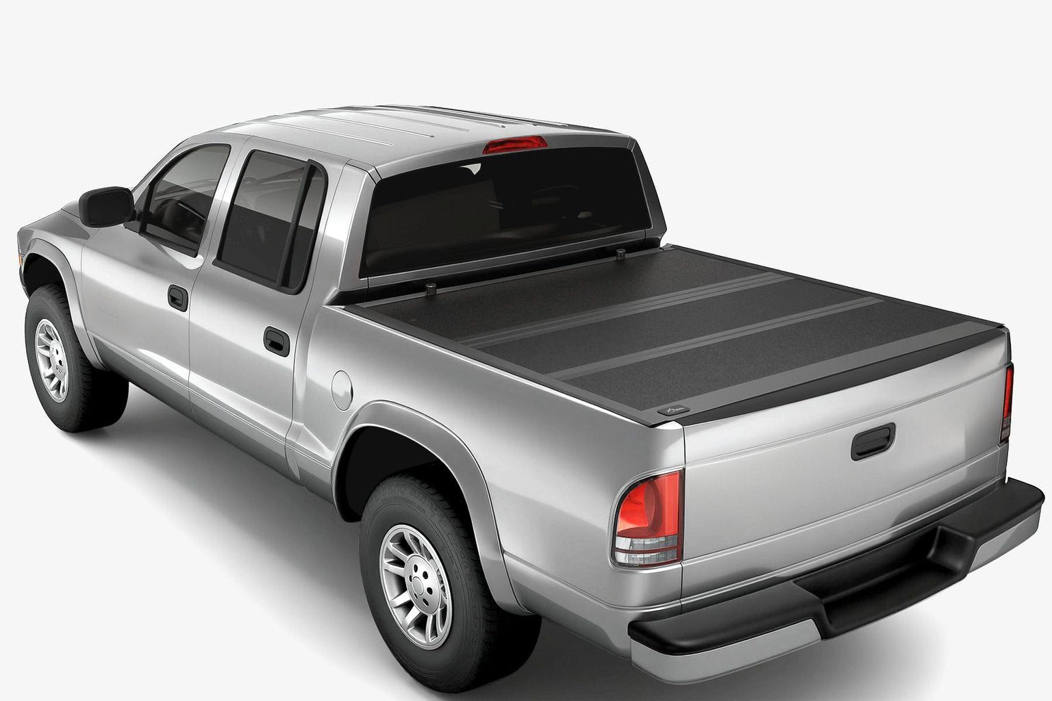 MilesRunner For 2000-2004 Dodge Dakota 5.5 Ft Bed Low Profile Hard Tri Fold Tonneau Cover
