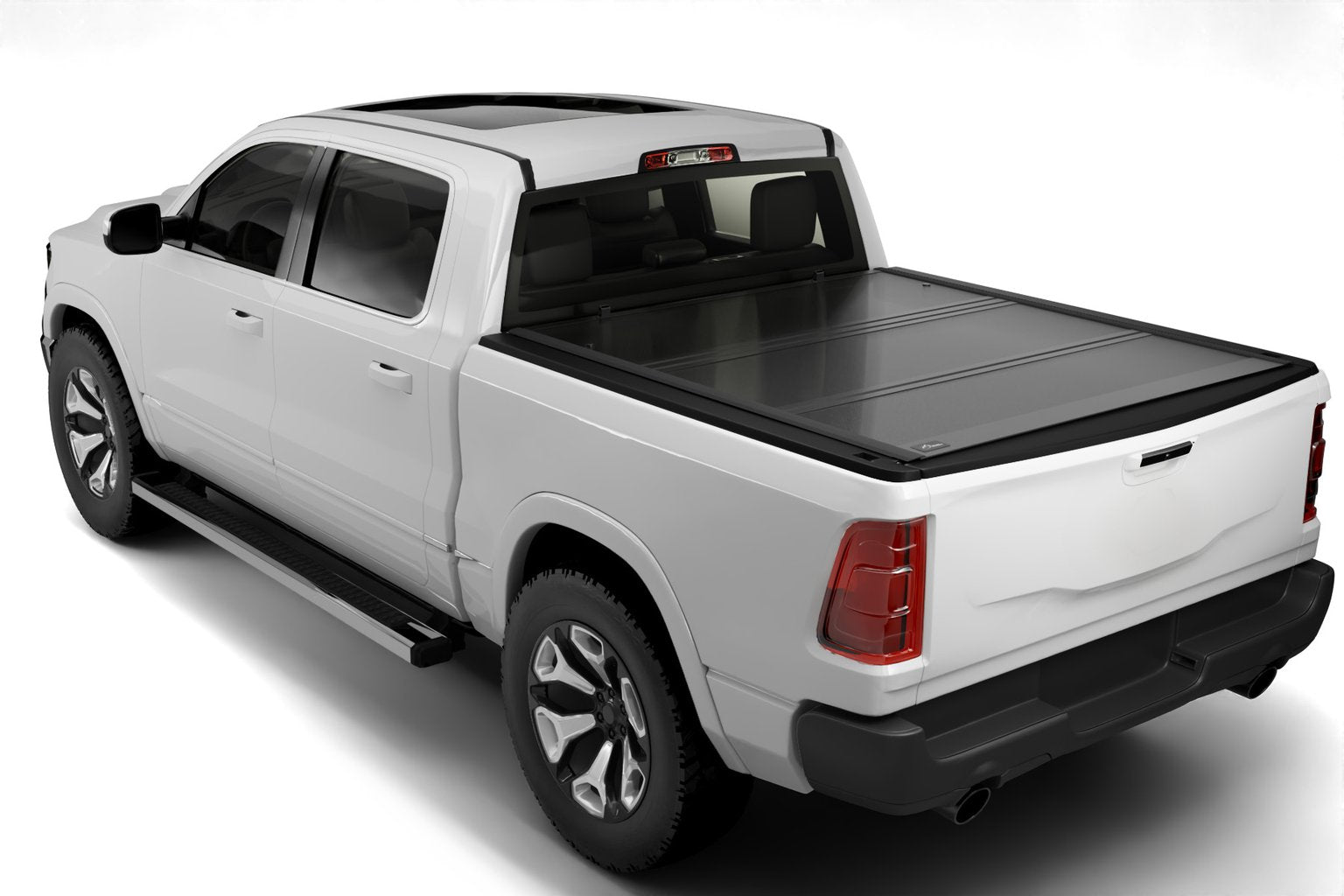 MilesRunner For 19-25 Dodge Ram 1500 6.4' Bed Low Profile Hard Tri Fold Tonneau Cover