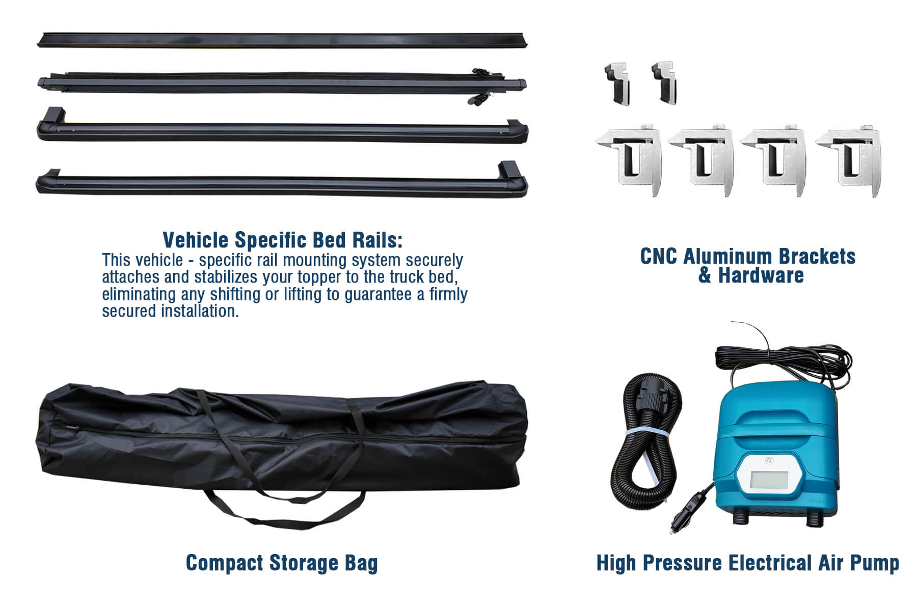 MilesRunner For 19-24 Dodge Ram 1500 6.4' Bed Inflatable Bed Topper