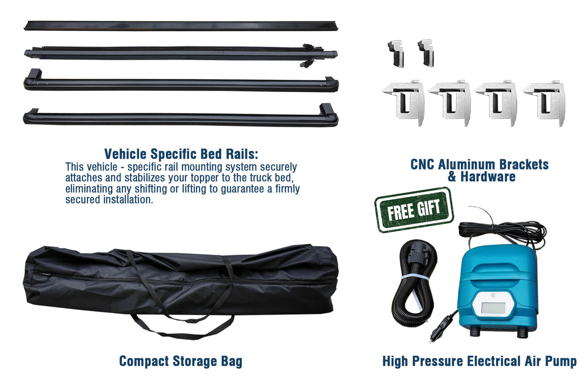 MilesRunner For 2015-2022 Chevrolet GMC Colorado/Canyon 5' Inflatable Bed Topper Camper Shell