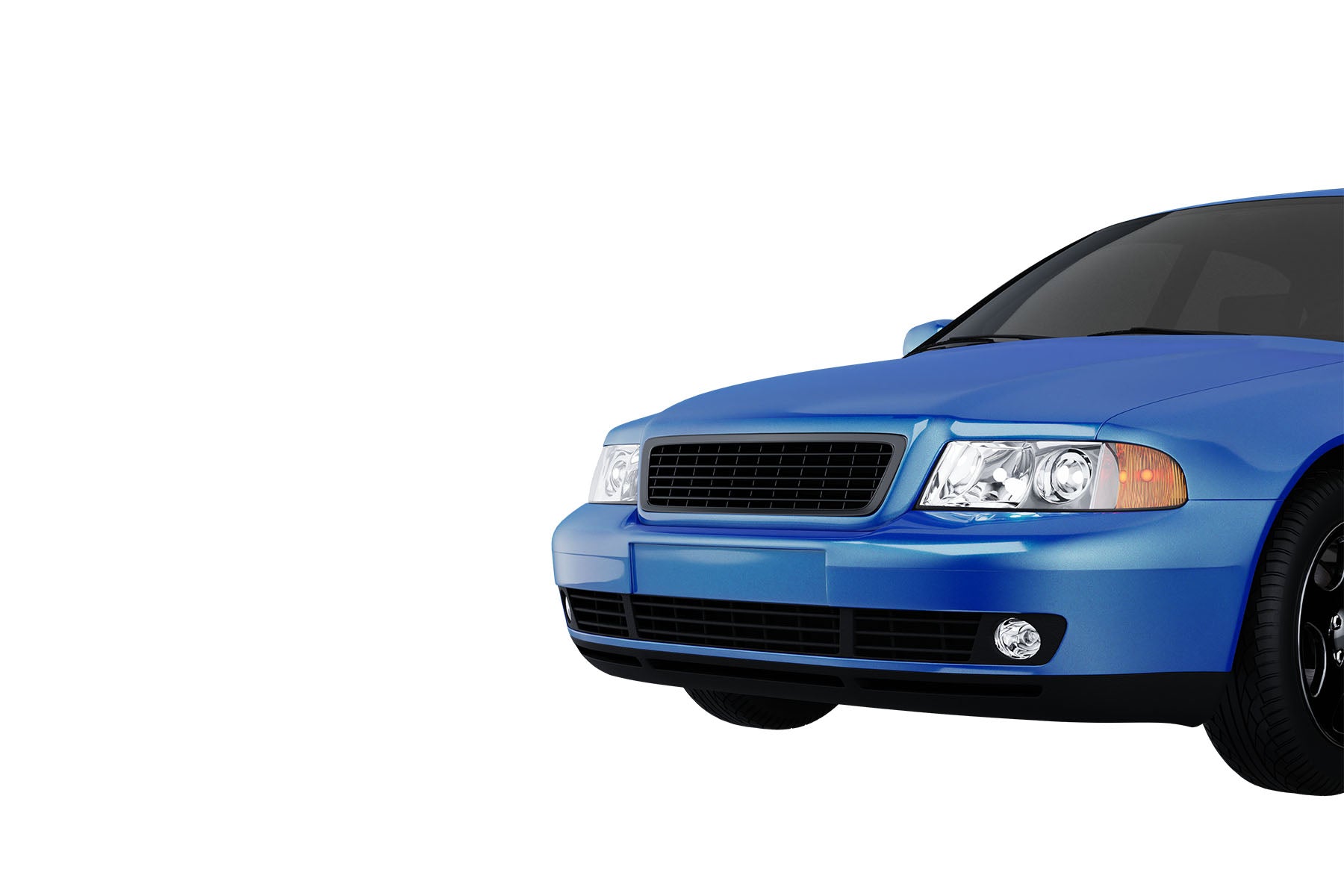 Premium ABS Gloss Black Horizontal Grille for Audi A4 / S4 1996-2002 | Direct Fit & UV-Resistant