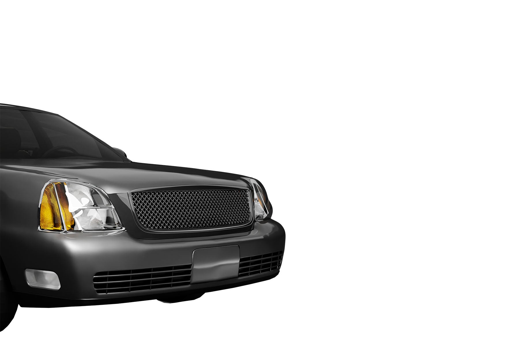 Premium ABS Gloss Black Sport Mesh Grille for Cadillac DeVille 2000-2005 | Direct Fit & UV-Resistant