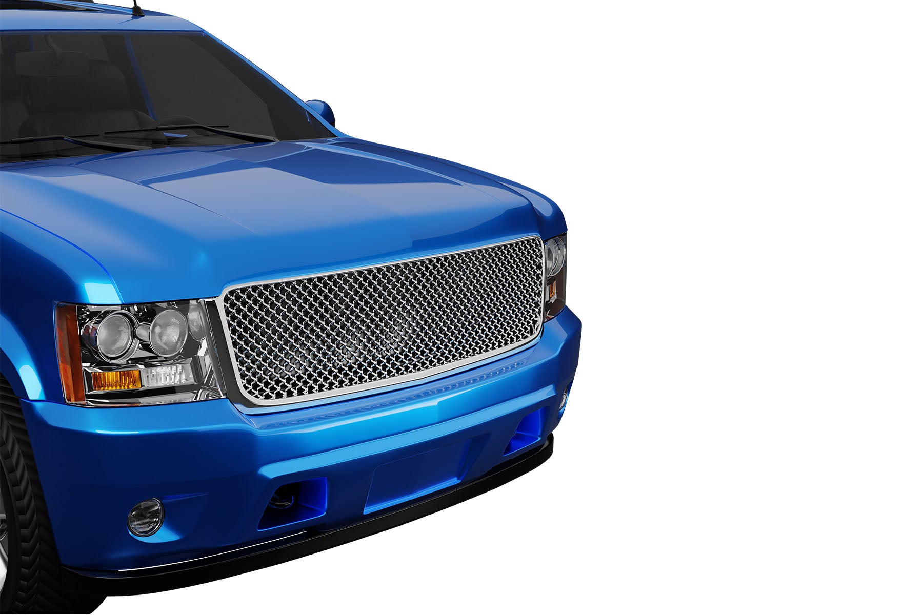 Premium ABS Chrome Mesh Front Grille for 2007-2014 Chevy Tahoe/Suburban | Direct Fit & UV-Resistant