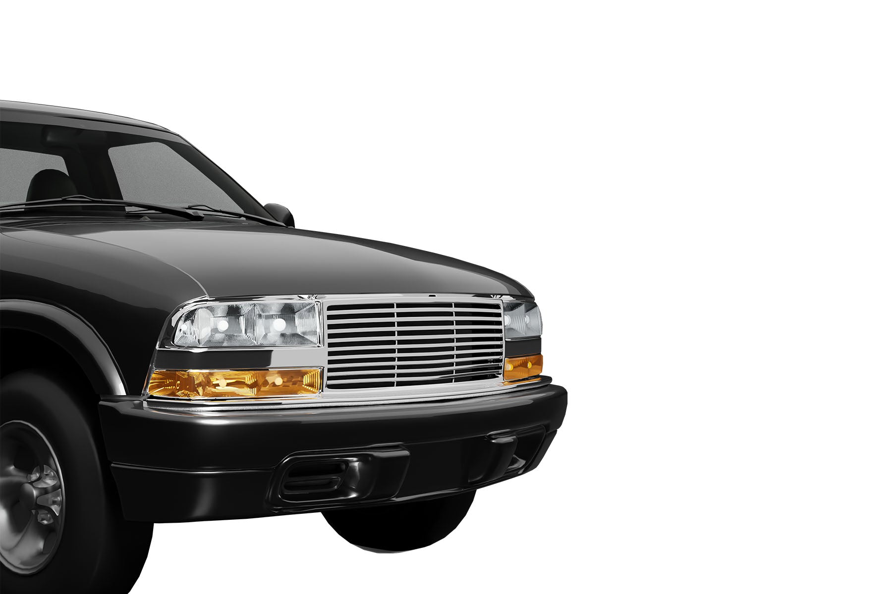 Premium ABS Chrome Horizontal Grille for 1998-2004 Chevrolet S10 Blazer / S10 Pickup | Direct Fit & UV-Resistant