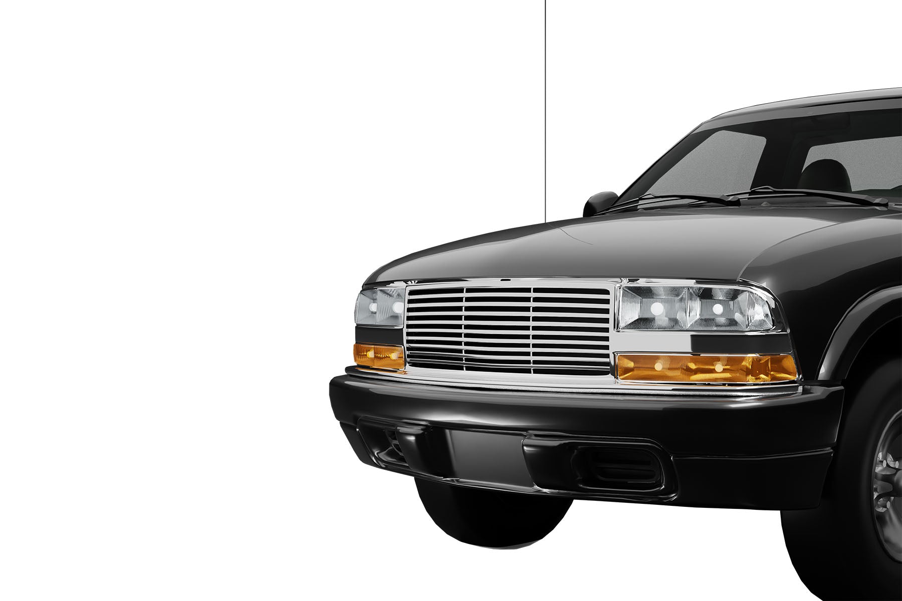 Premium ABS Chrome Horizontal Grille for 1998-2004 Chevrolet S10 Blazer / S10 Pickup | Direct Fit & UV-Resistant