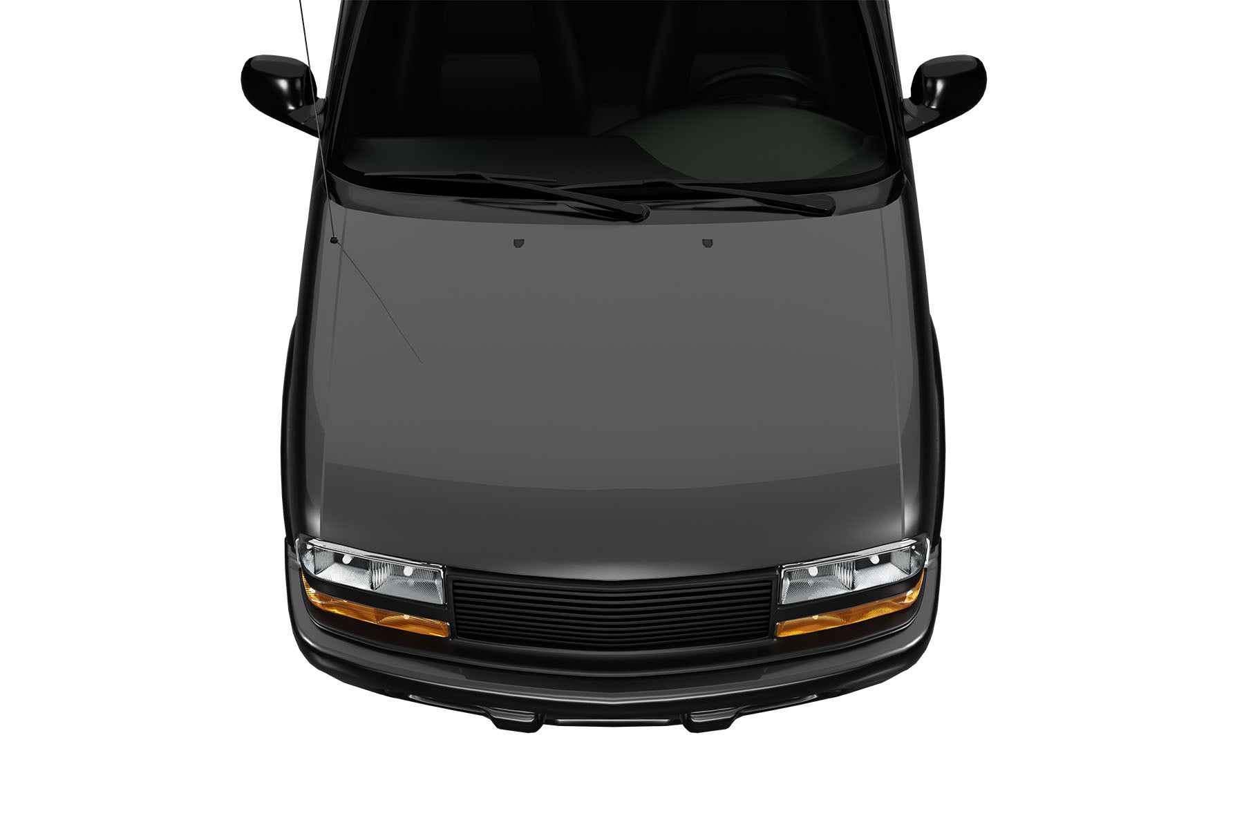 Premium ABS Matte Black Horizontal Grille for 1998-2004 Chevy S10 Blazer / S10 Pickup | Direct Fit & UV-Resistant