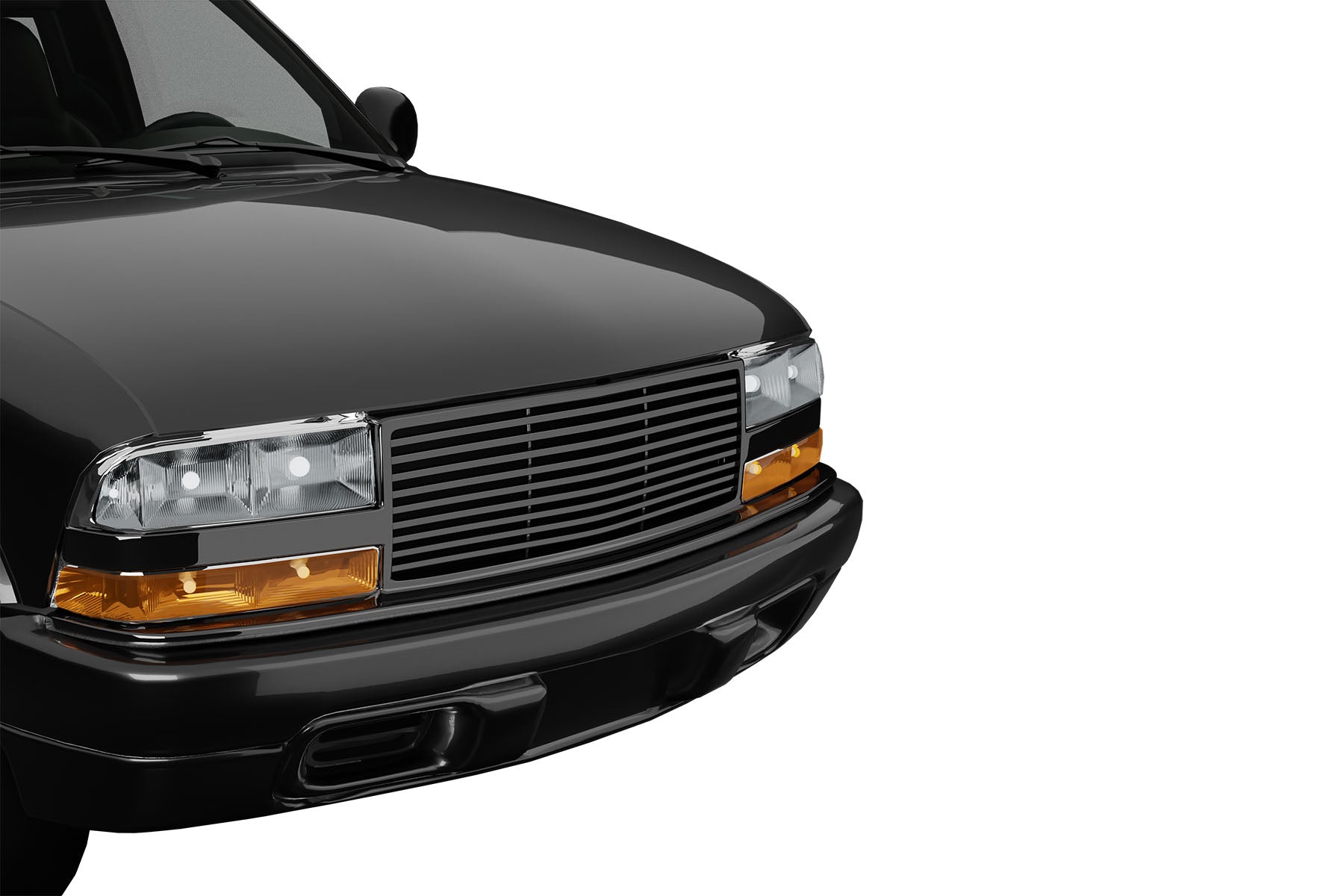 Premium ABS Gloss Black Horizontal Grille for Chevrolet S10 Blazer / S10 Pickup 1998-2004 | Direct Fit & UV-Resistant