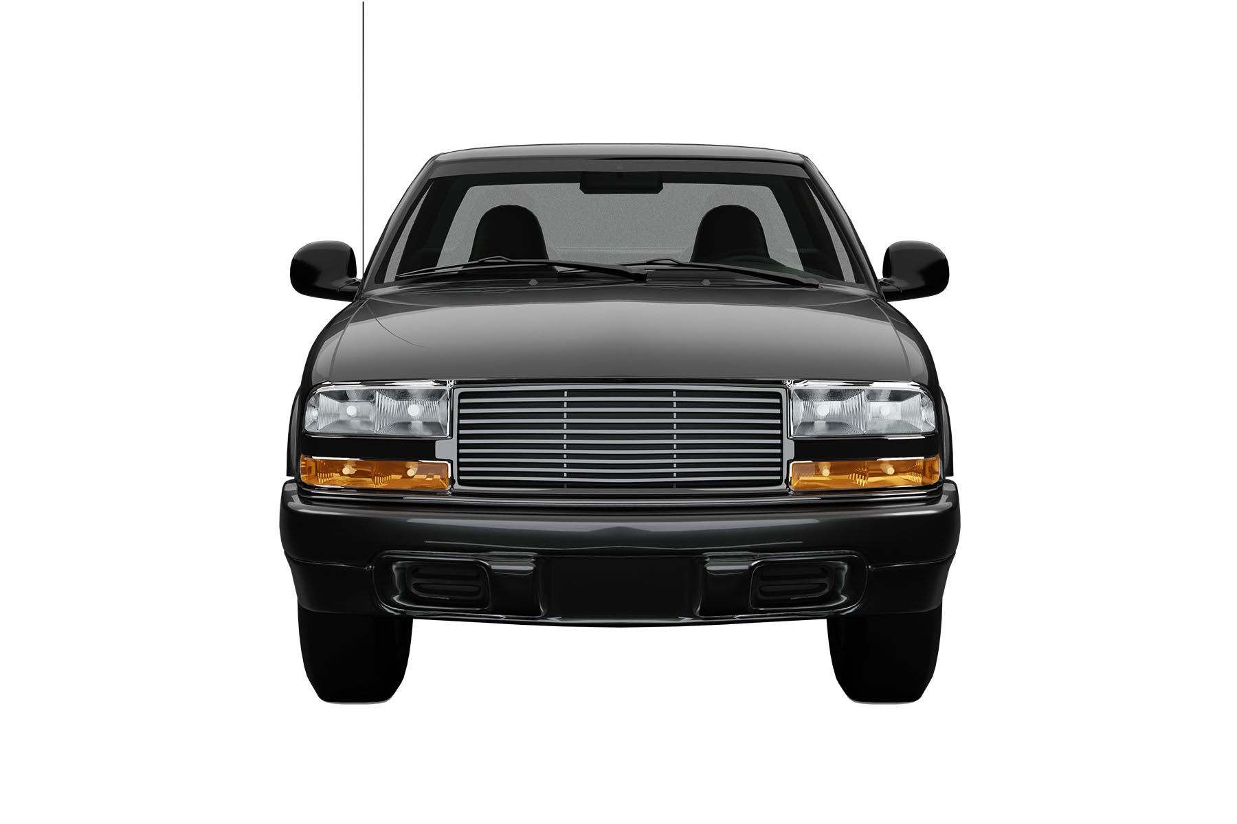 Premium ABS Gloss Black Horizontal Grille for Chevrolet S10 Blazer / S10 Pickup 1998-2004 | Direct Fit & UV-Resistant