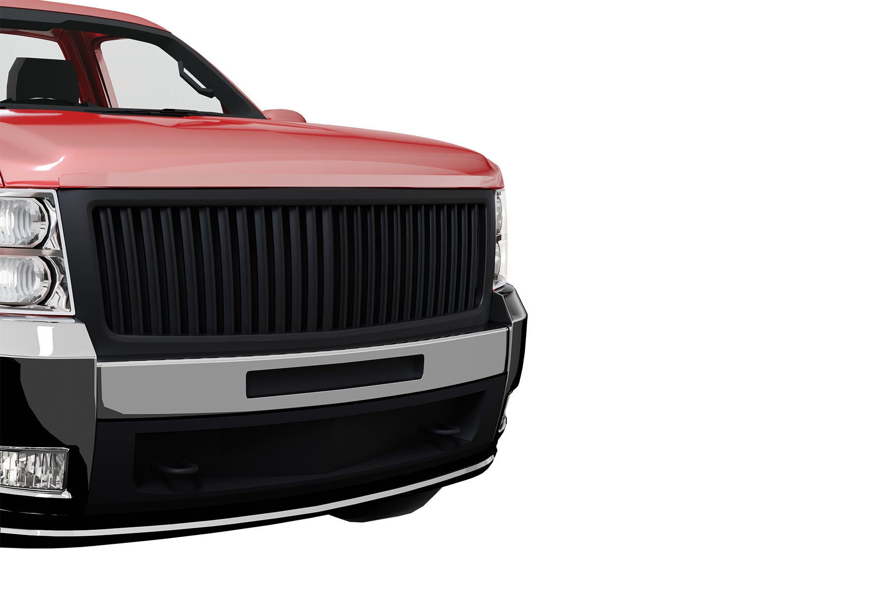 Premium ABS Matte Black Vertical Grille for Chevrolet Silverado 1500 2007-2013 | Direct Fit & UV-Resistant