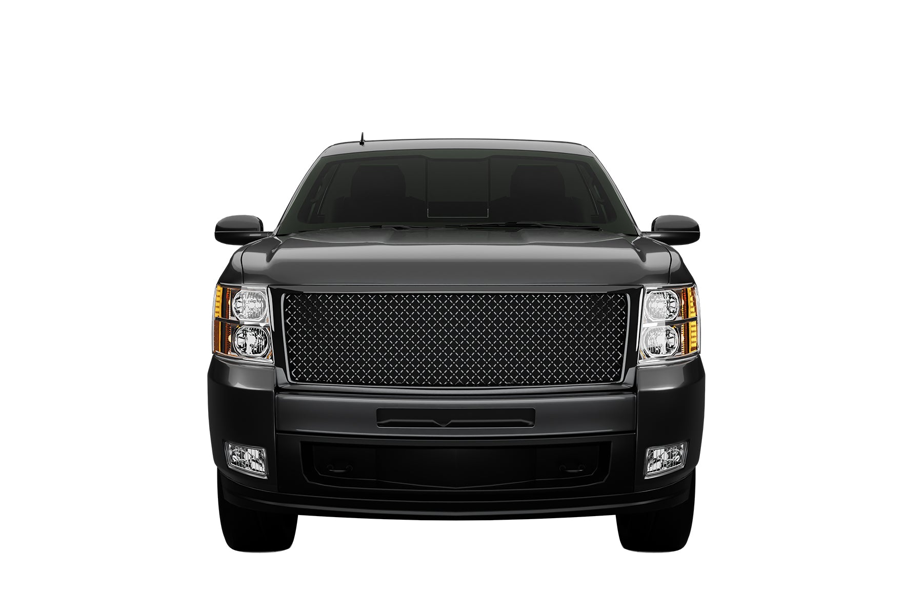 Premium ABS Gloss Black Sport Mesh Grille for Chevrolet Silverado 1500 2007-2013 | Direct Fit & UV-Resistant