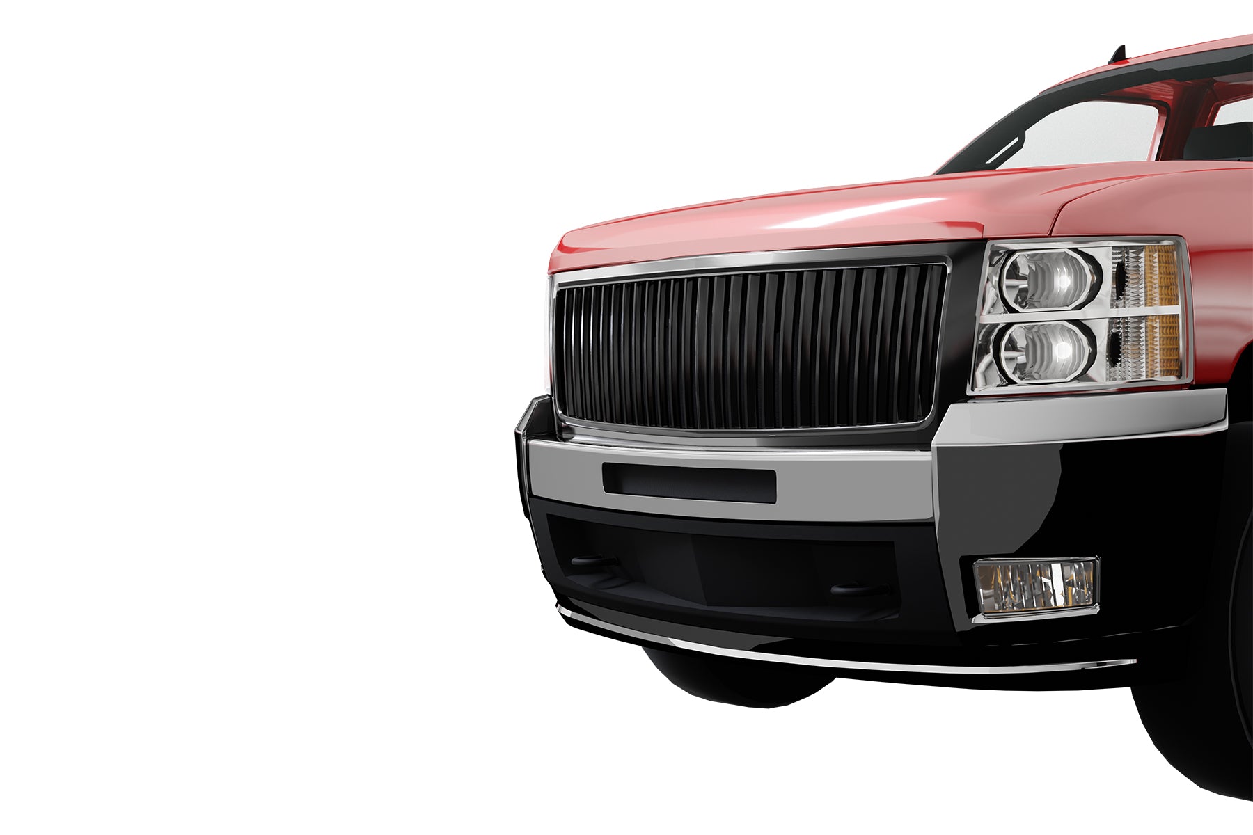 Premium ABS Gloss Black Vertical Grille for 2007-2013 Chevrolet Silverado 1500 | Direct Fit & UV-Resistant