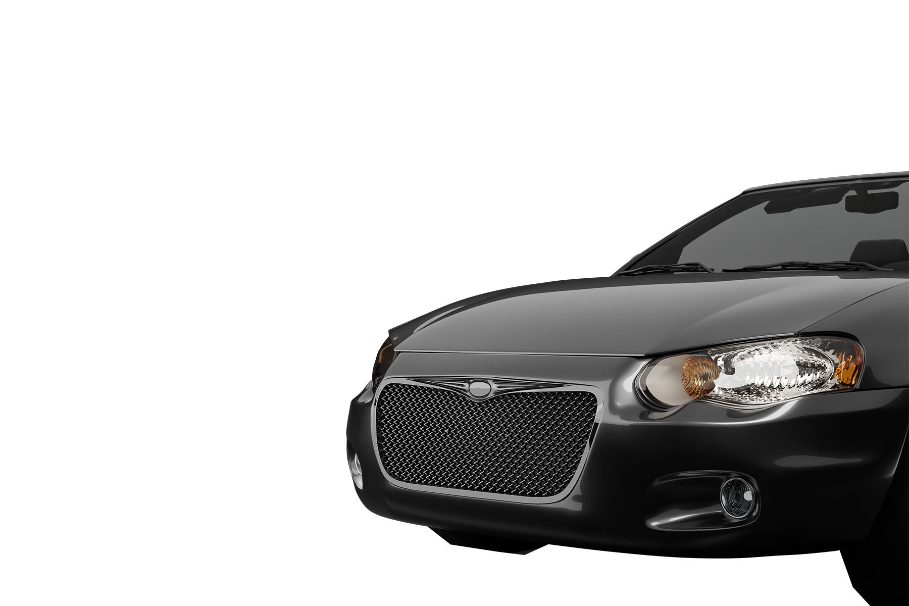 Premium ABS Gloss Black Sport Mesh Grille for Chrysler Sebring 2004-2006 | Direct Fit & UV-Resistant