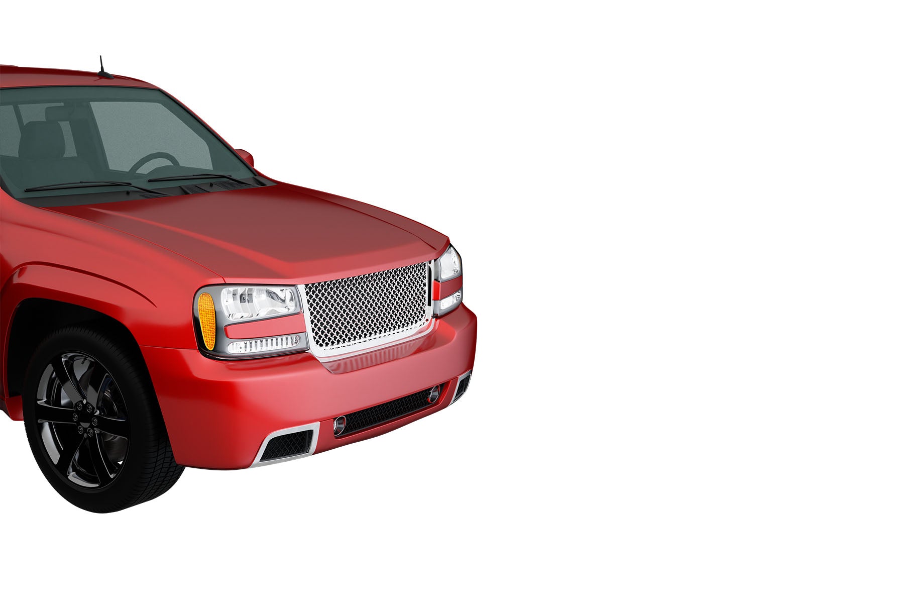 Premium ABS Chrome Sport Mesh Grille for Chevrolet Trailblazer 2006-2009 | Direct Fit & UV-Resistant
