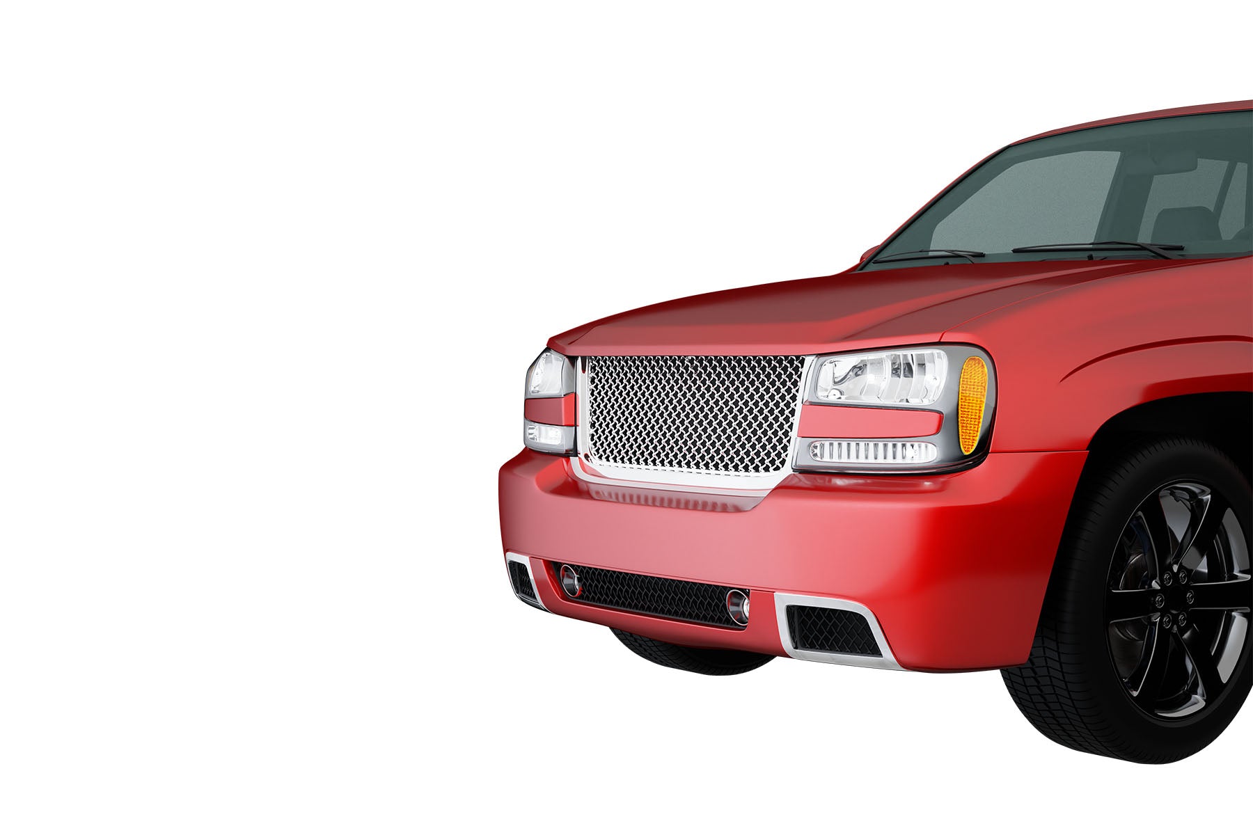 Premium ABS Chrome Sport Mesh Grille for Chevrolet Trailblazer 2006-2009 | Direct Fit & UV-Resistant