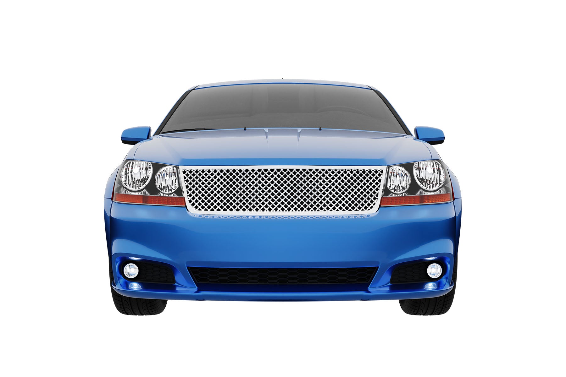 Premium ABS Chrome Sport Mesh Grille for 2008-2010 Dodge Avenger | Direct Fit & LED-Ready